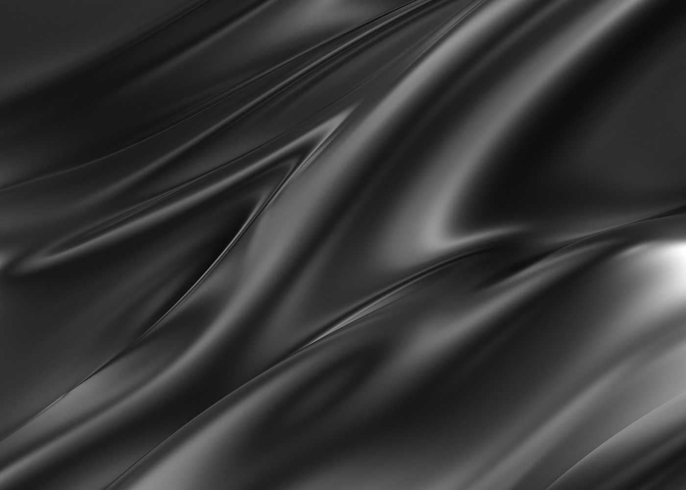 3D abstract black CGI dark rendering wallpaper waves White