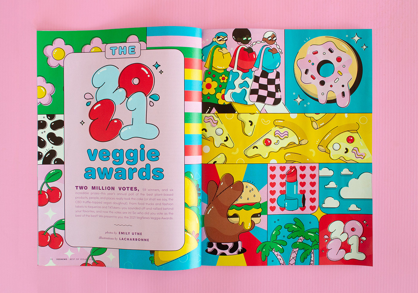 editorial Food  ILLUSTRATION  Illustrator magazine pattern print vector vegan women