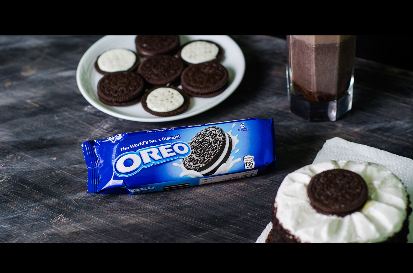 biscuit chocolate cold cookies dessert drink Food  food photography oreo Photography 