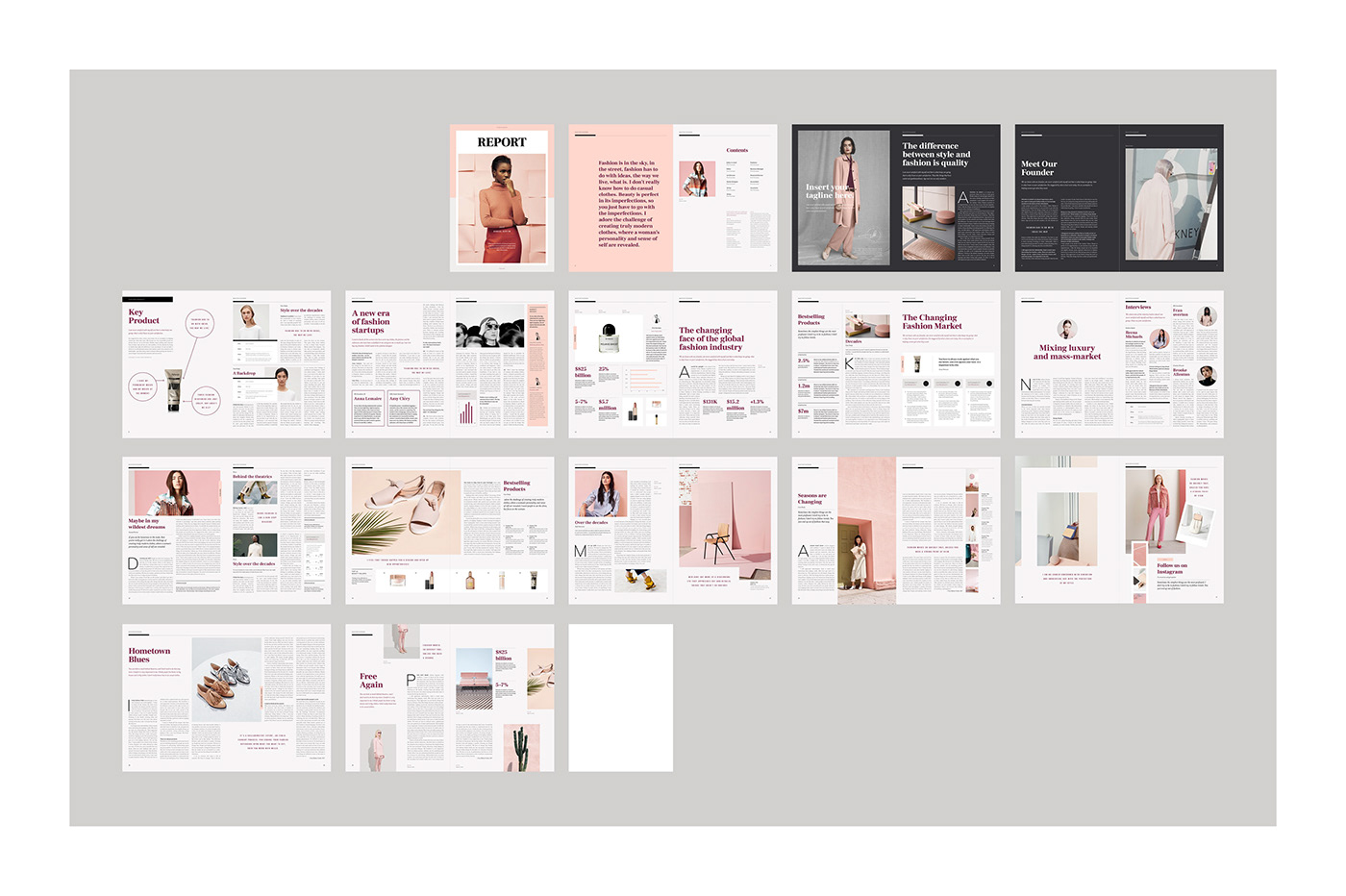 annual report brochure design editorial magazine Photography  Proposal studio template
