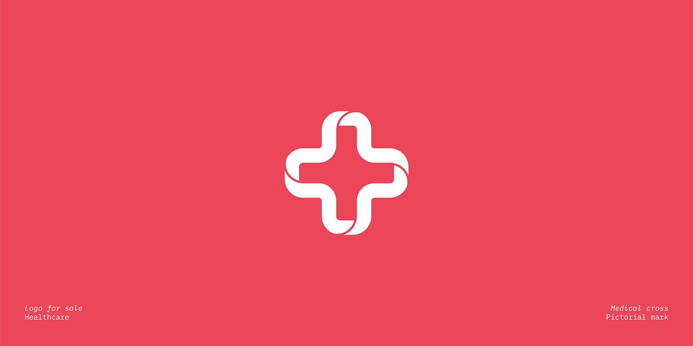 Geometrically designed logo of a medical cross.