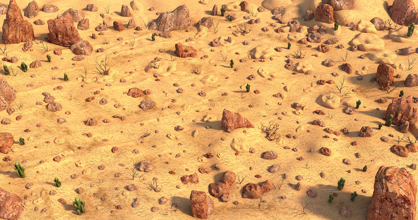 desert 3D CGI Maya
