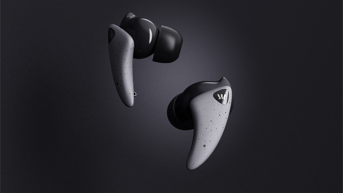 earphones headphones industrial design  jewelry product product design  Render