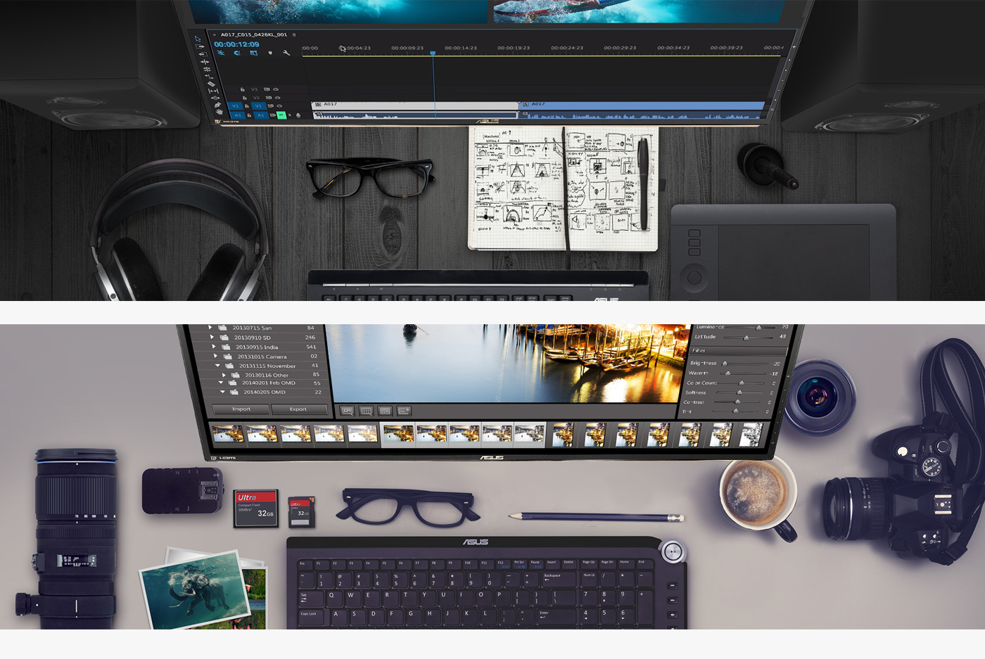 monitor profession grid system Photo Editor 4K