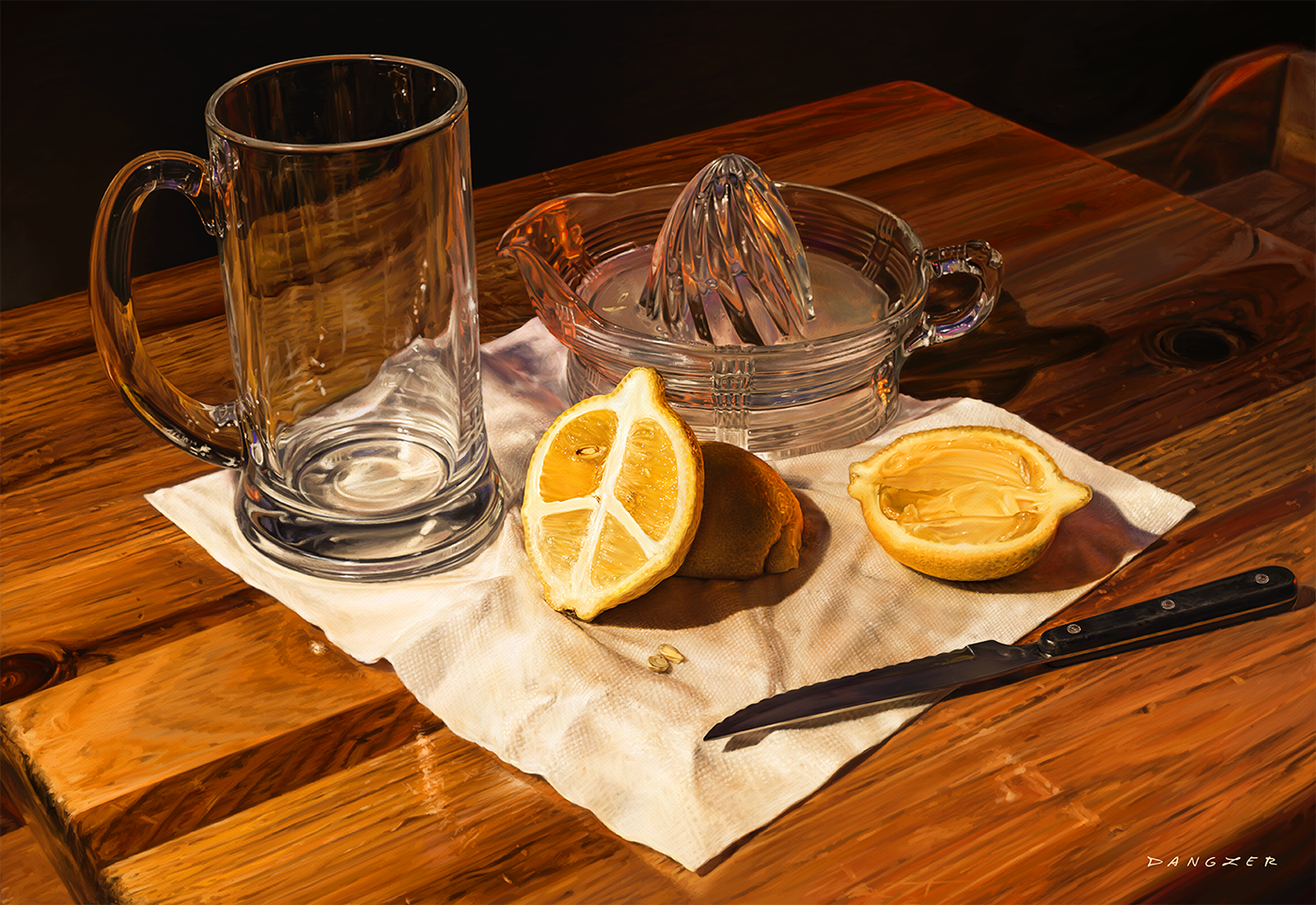 peace Fruit lemon photoshop digital painting Time Lapse
