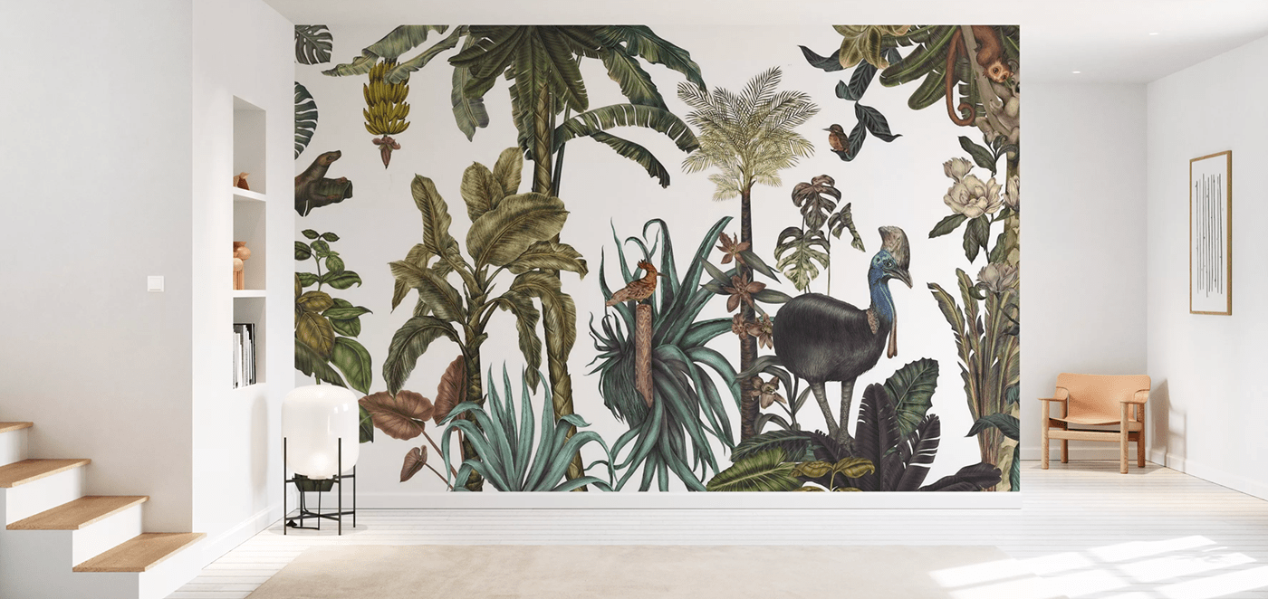 botanical art Botanical garden botanical illustration home decor masterclass Mural online class wallart wallpaper Wallpaper design
