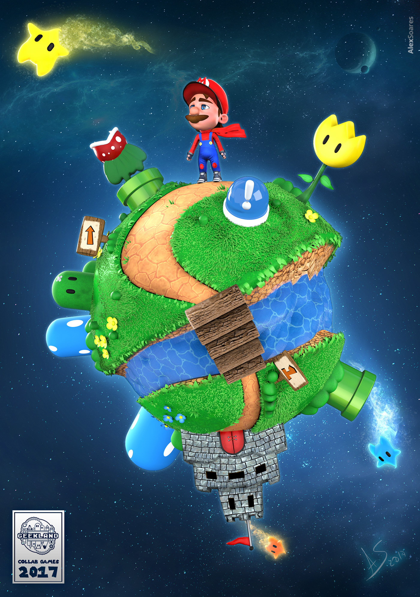 Mario Bros Super Mario mario galaxy alex soares alexsansrs Mario 3D 