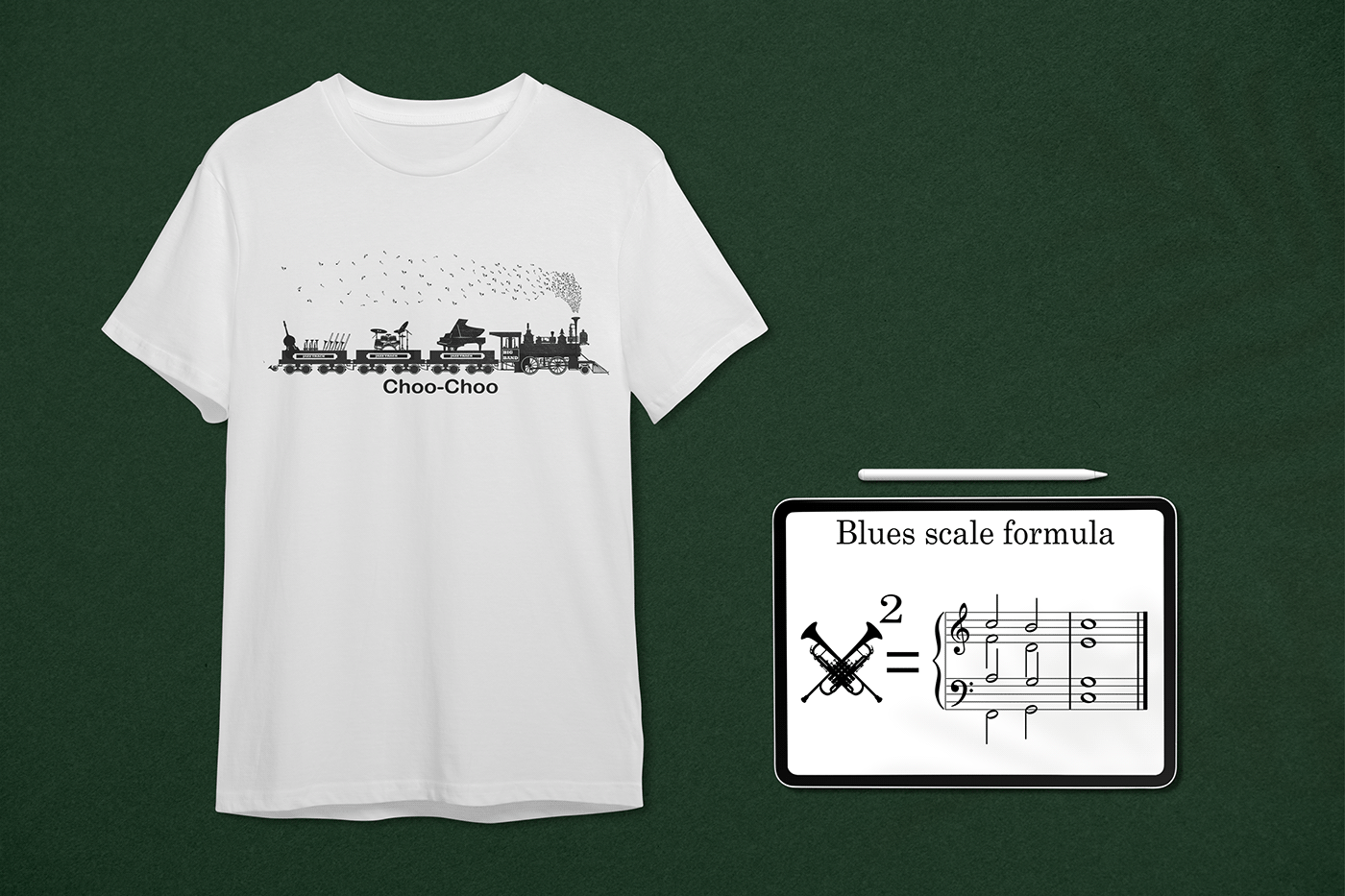 emblem jazz jazz print jazz train music t-shirt illustration t-shirt print track train blues