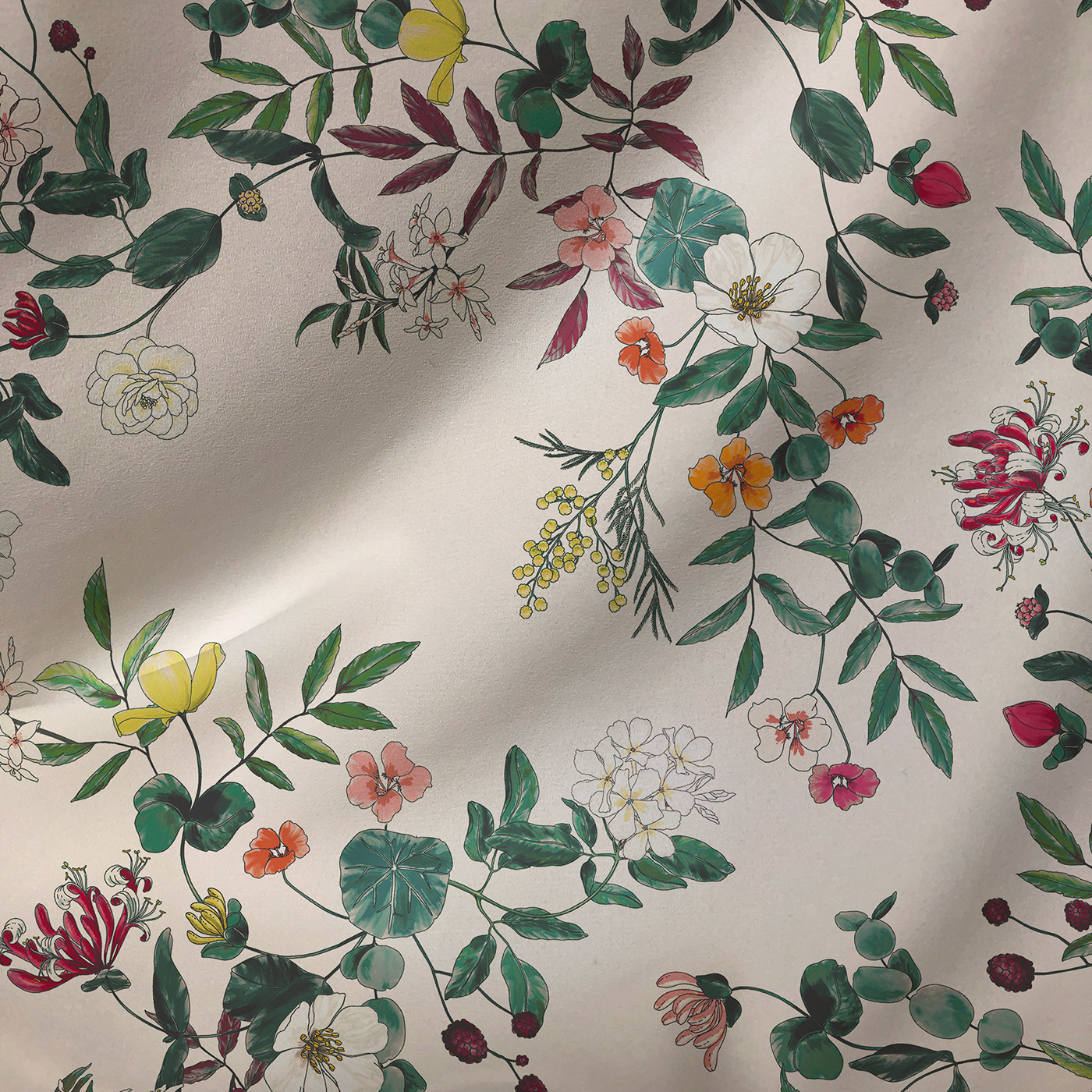 floral textile pattern design