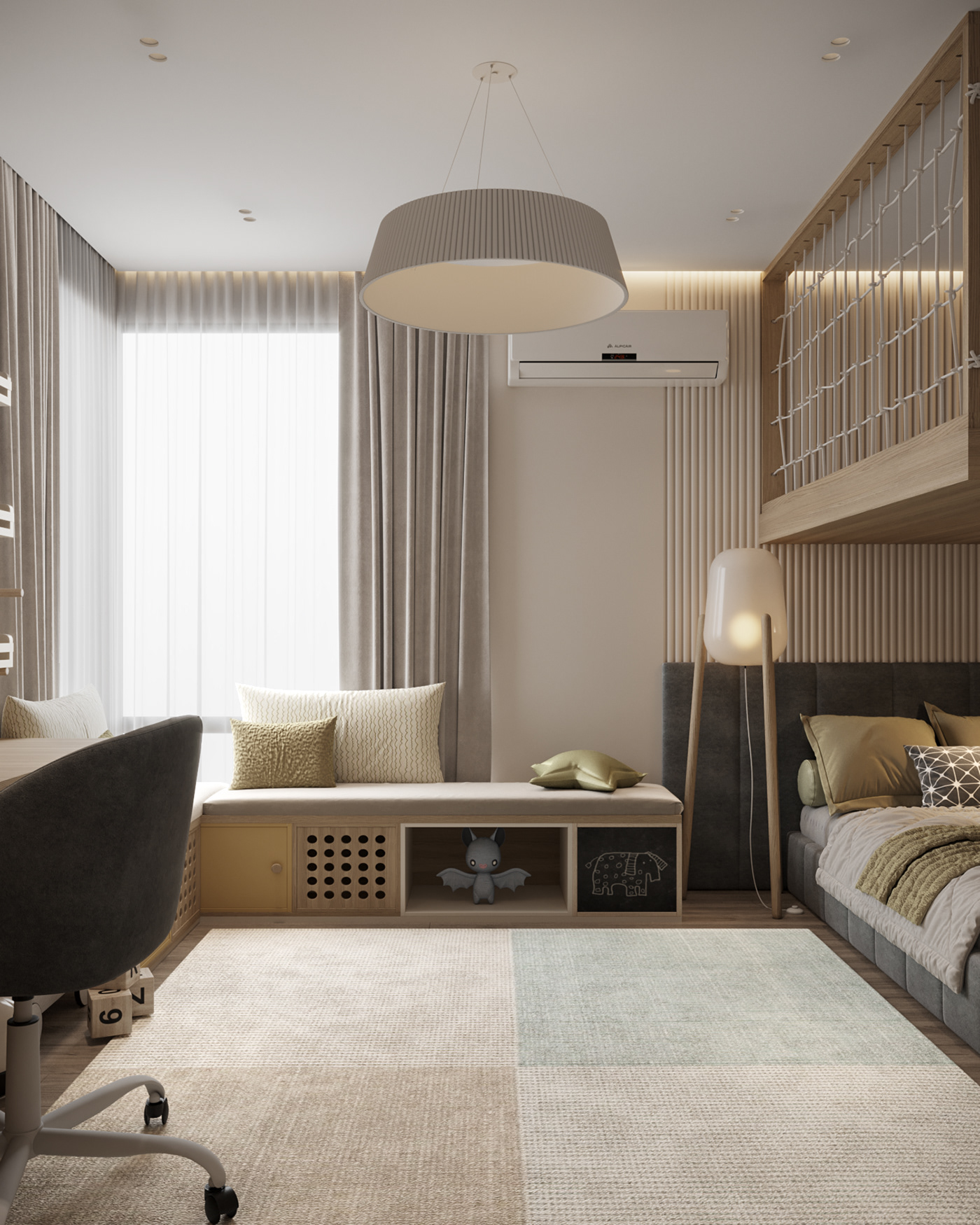 furniture interior design  visualization architecture 3ds max corona modern Render archviz kids