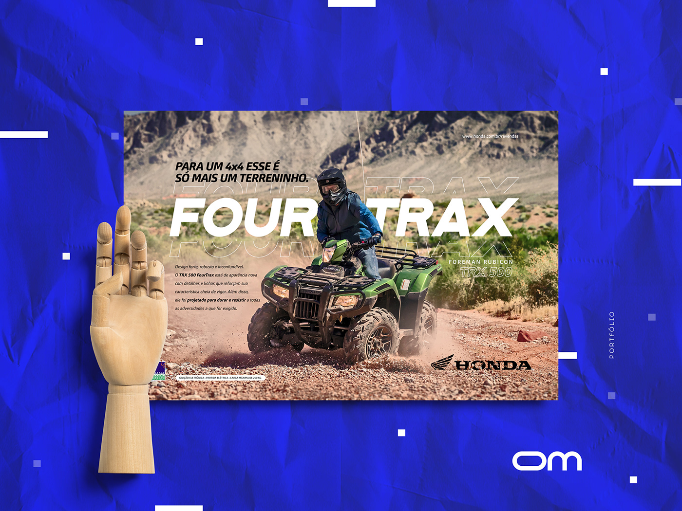 Honda fourtrax quadriciclo TRX500 anúncio design novo Direção de arte Redação