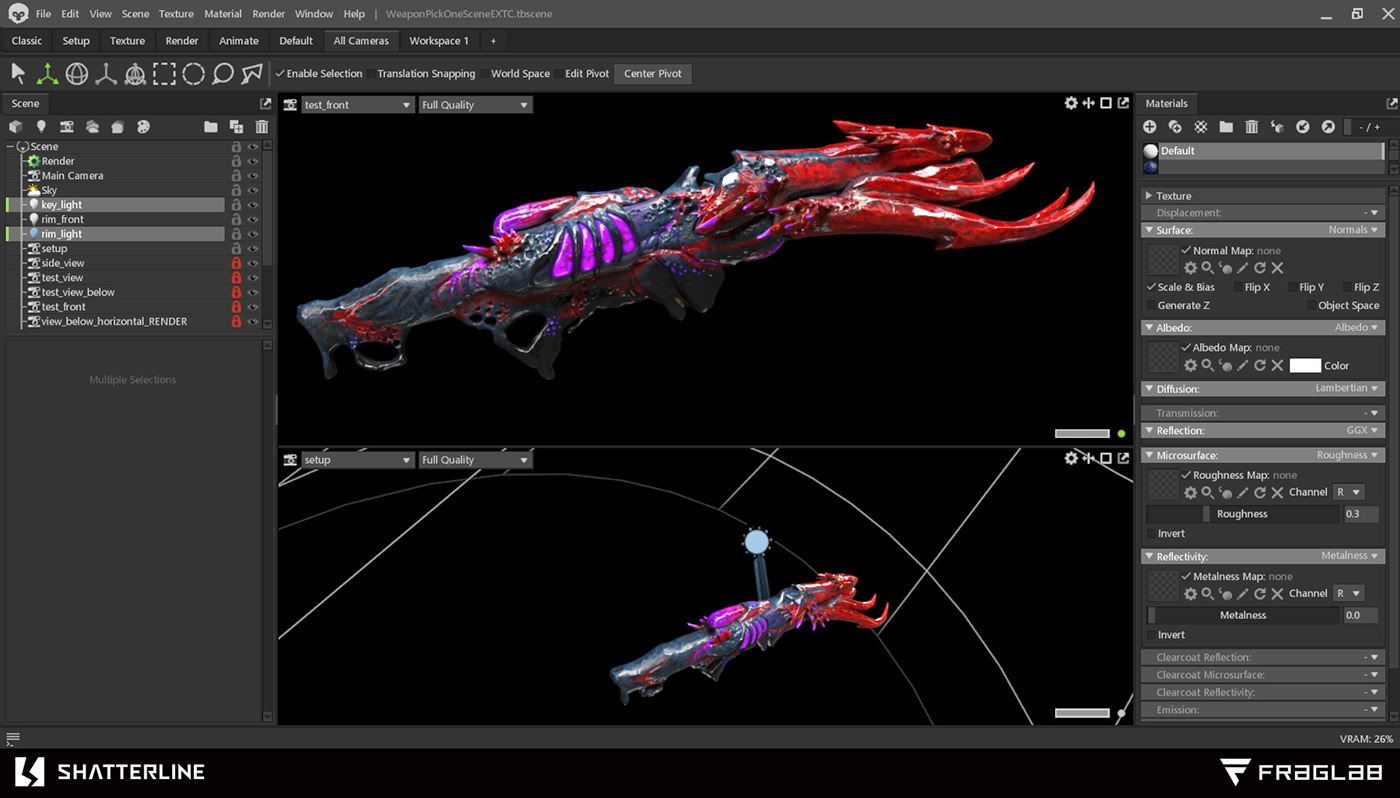 ui design game Game Art Render rendering 3D Marmoset photoshop marmoset toolbag gamedev