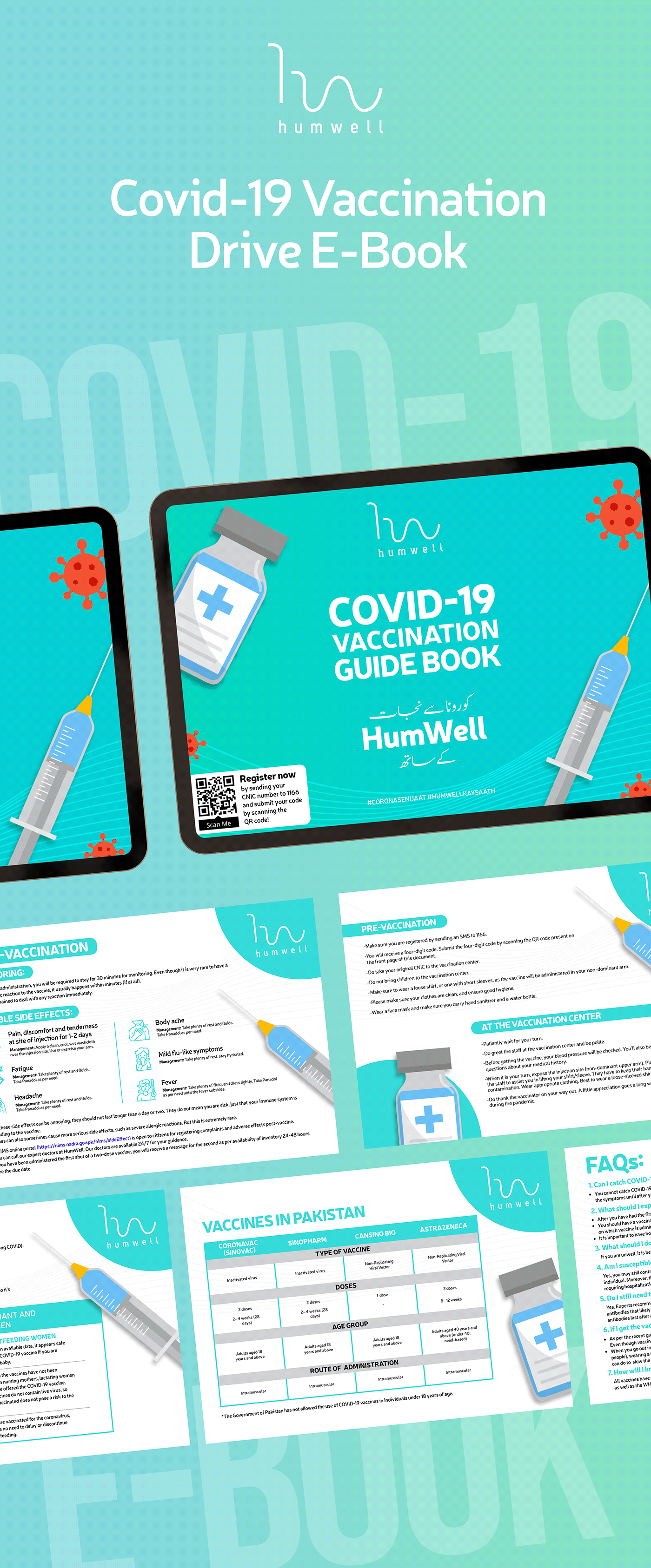 CoronaVaccination COVid COVID-19 e-book Guide humwell vaccination vaccine COVID19 Behance