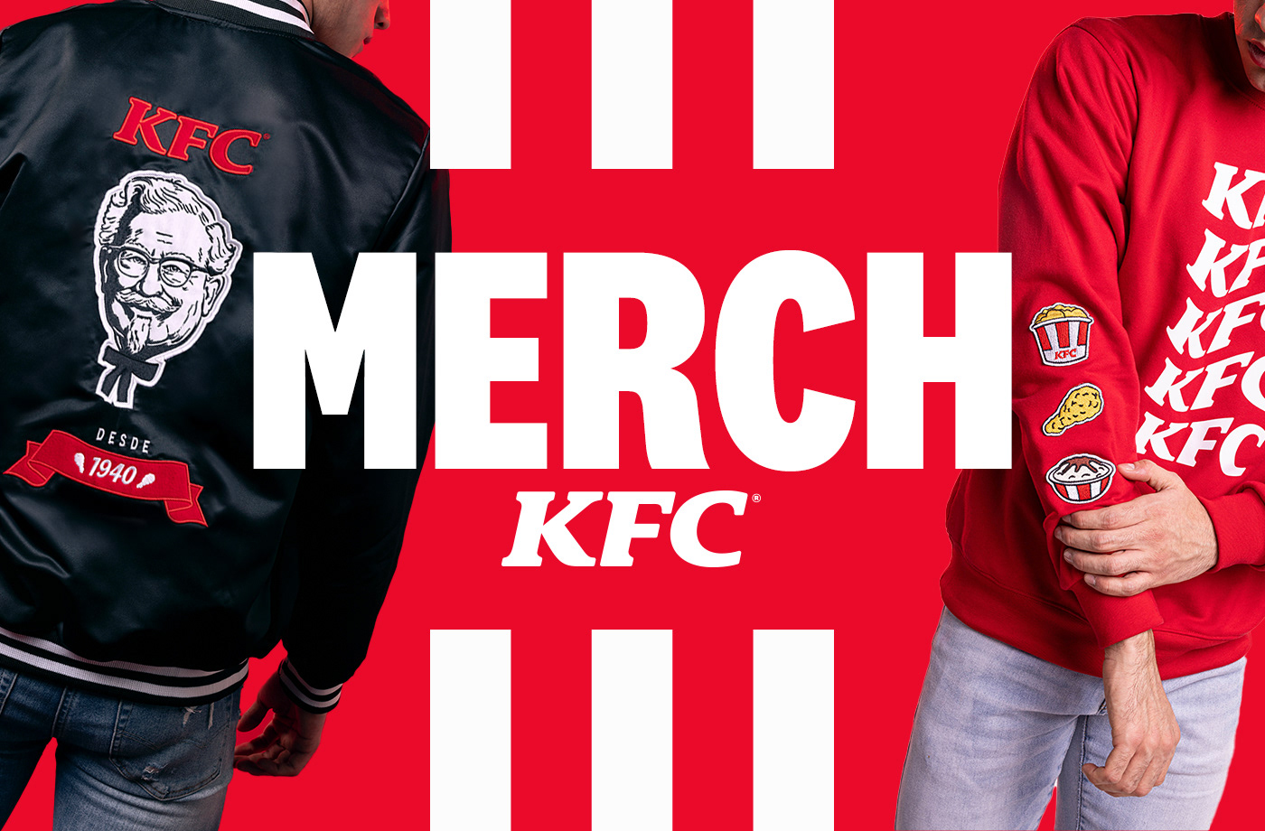 design merchandise Clothing Style KFC Mexico KFC brand identity photoshoot