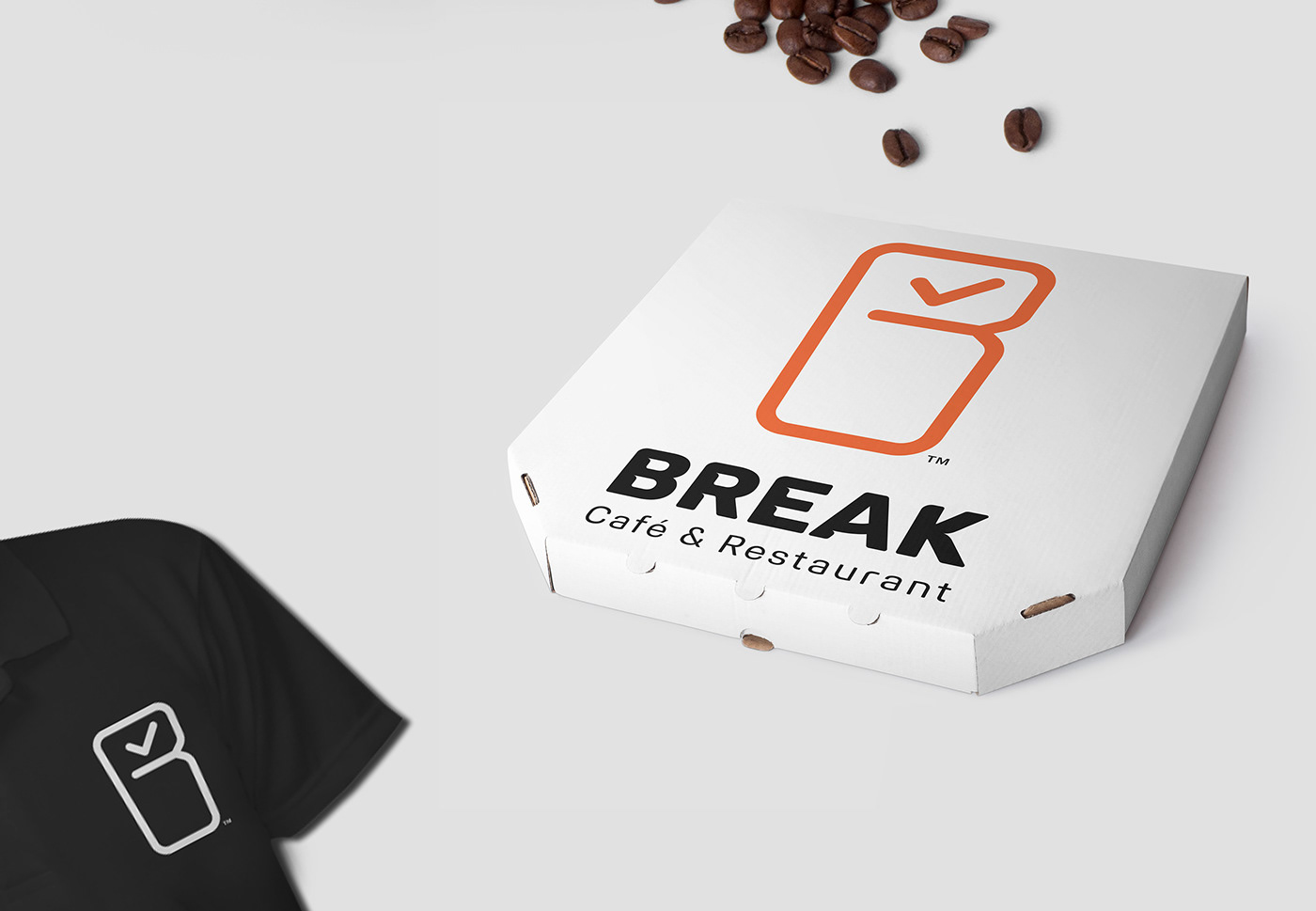 cafe break Coffee logo branding 