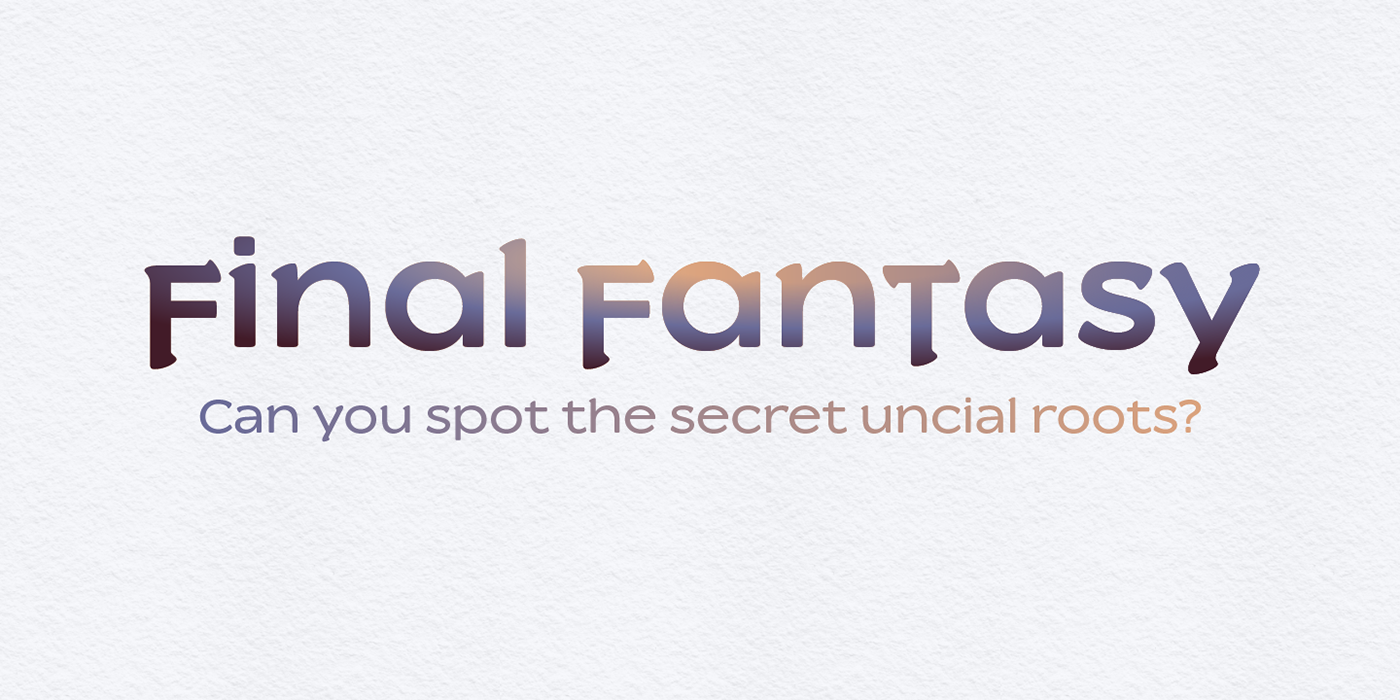 "Final Fantasy" set in Slowglass Bold font