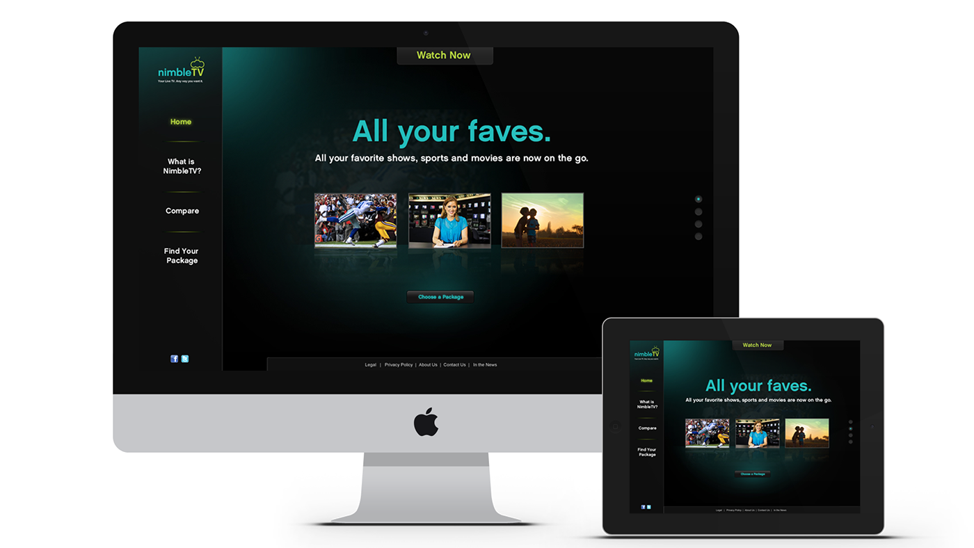 product launch NimbleTV design video Startup tv digital interactive concept