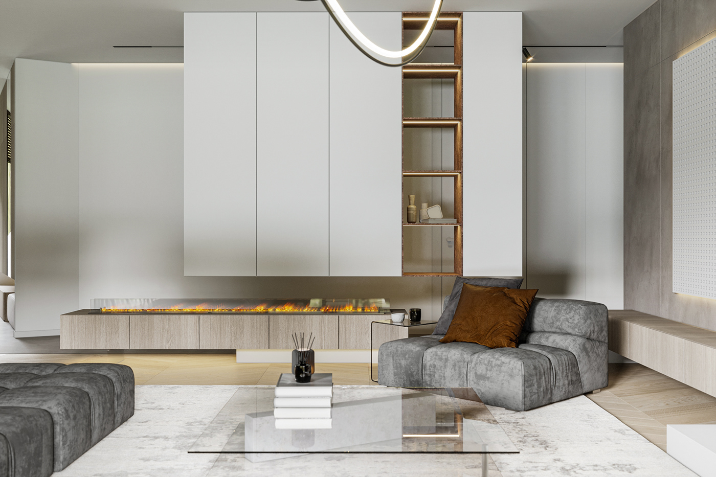 architecture archviz bathroom corona interior design  kitchen living room modern Render visualization