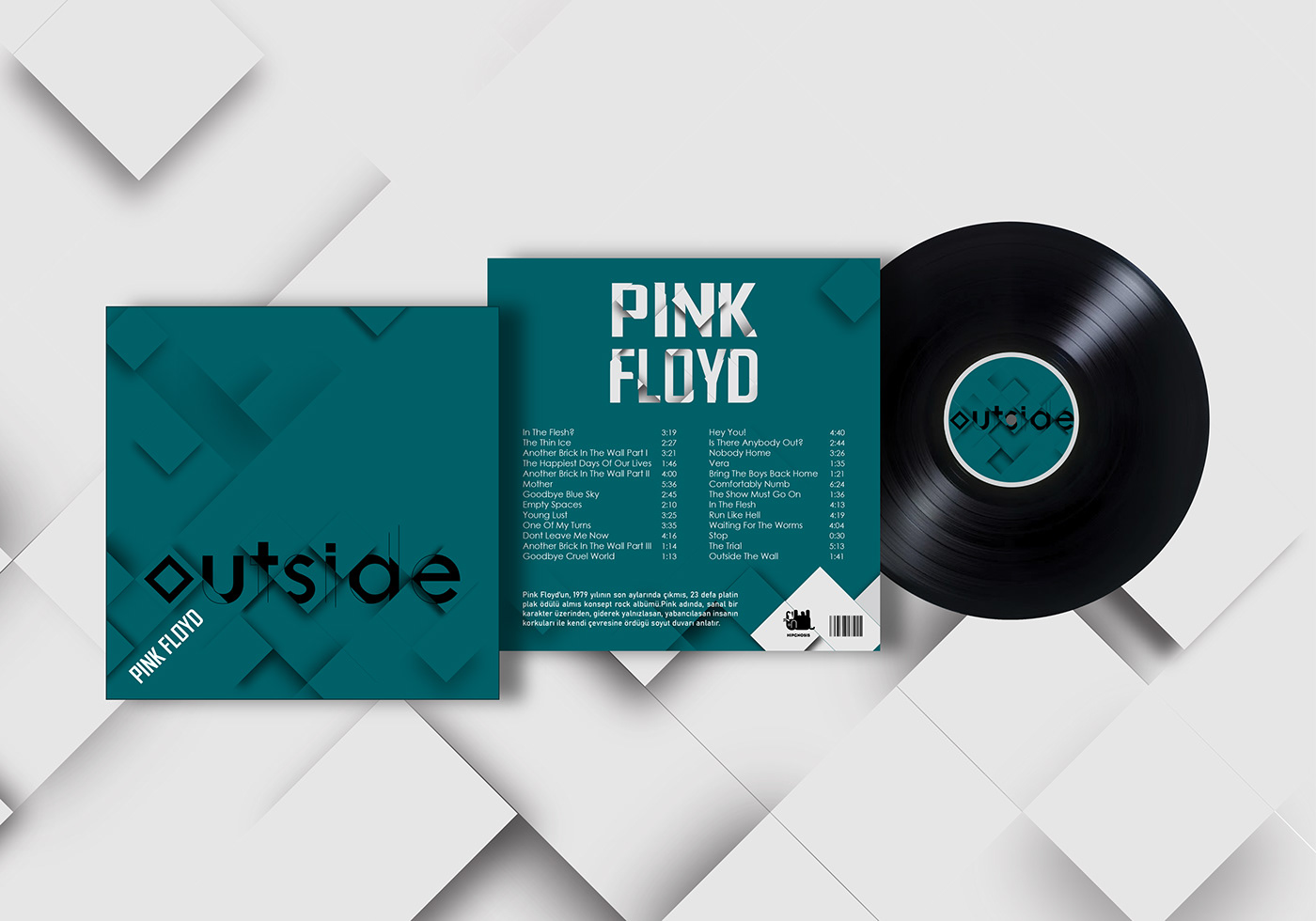 Album design albüm tasarımı design grafik tasarım graphic design  pinkfloyd rock