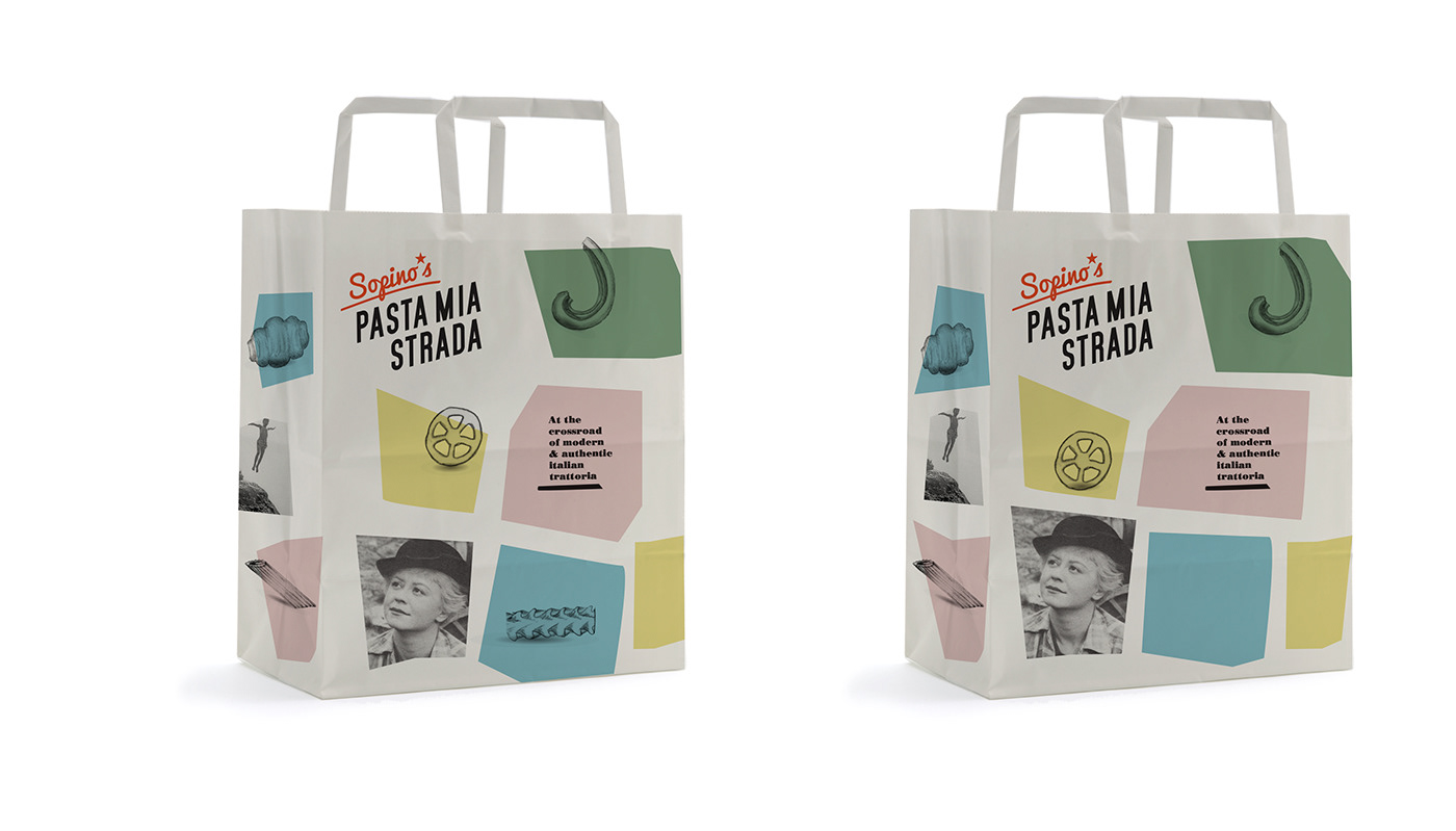 branding  food branding italian packaging design Pasta Restaurant Branding Retro Street Food takeaway visual identity