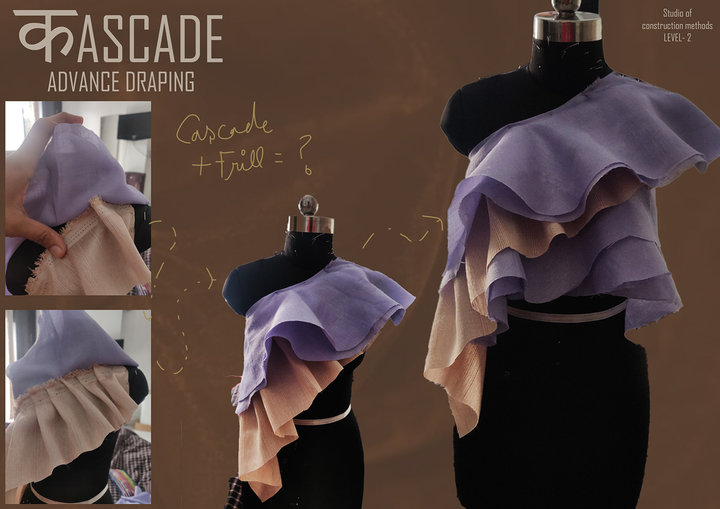 cascade draping dummy Fashion  fluting graphic design  Pleating ruching shapes substraction