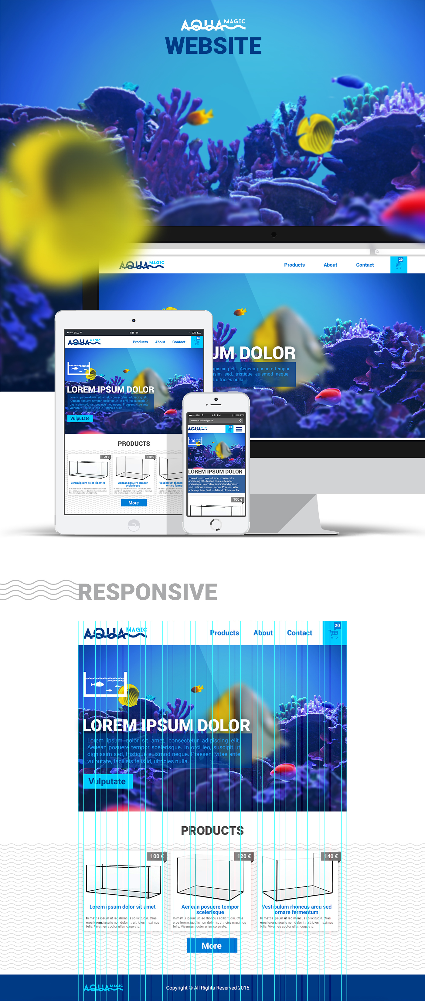 aqua Magic   Aquamagic fish Fish Tank blue aquarium water wave responsive website