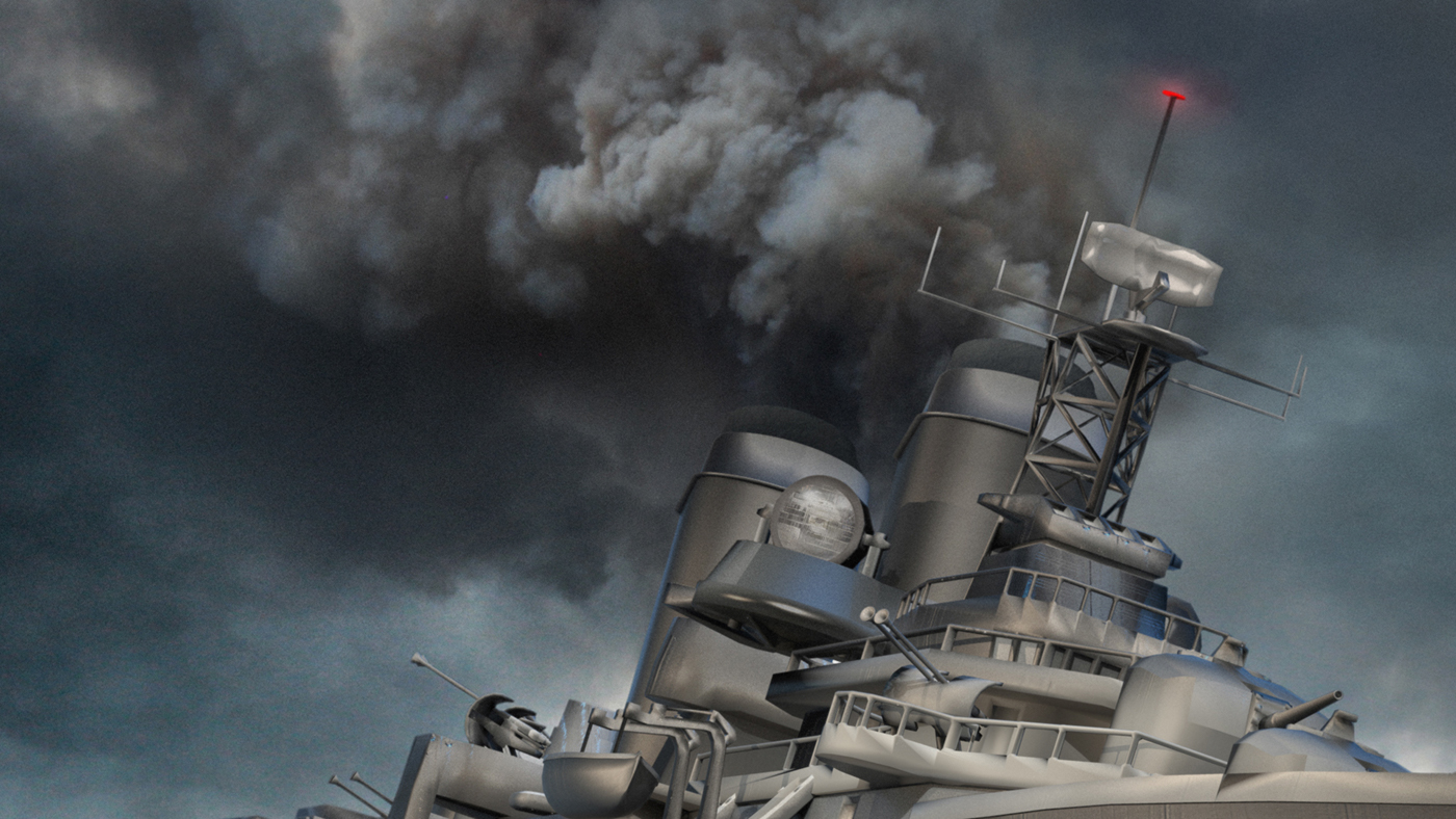 keyshot battleship ships Ocean Destroyer tin can