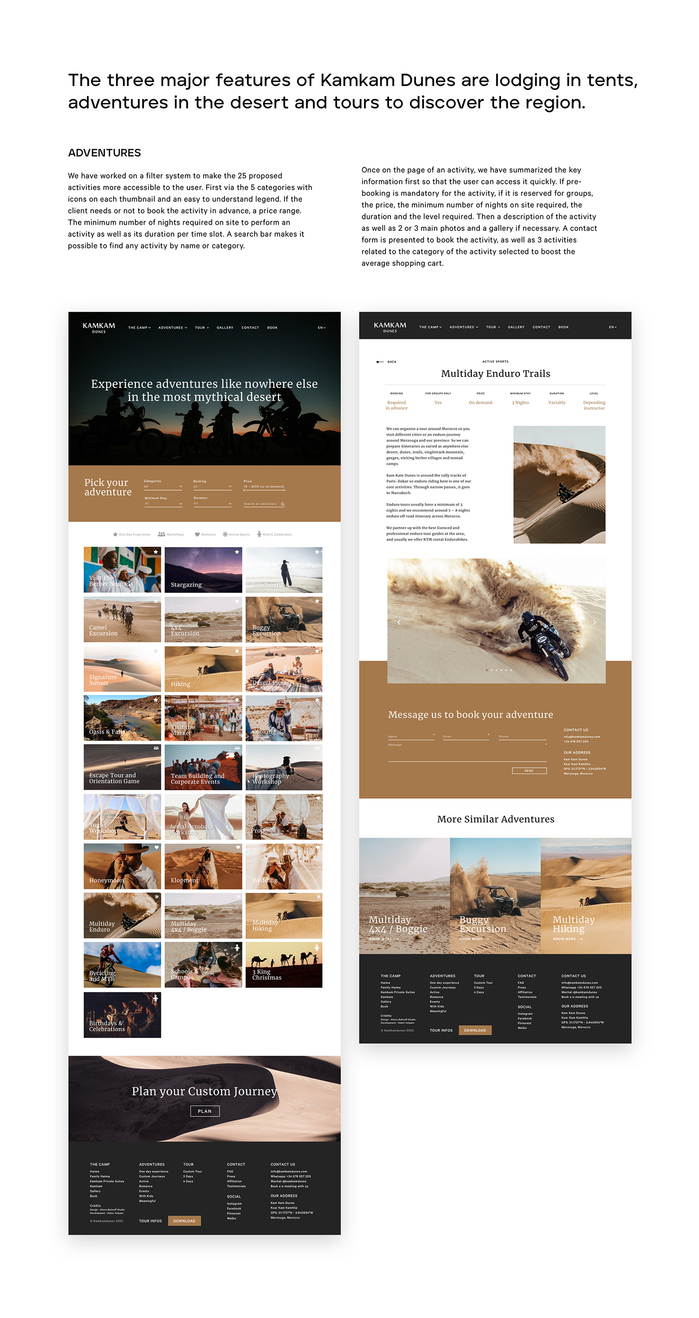 development kamkam dunes Travel UI ux we design Web Webdesign Website wordpress