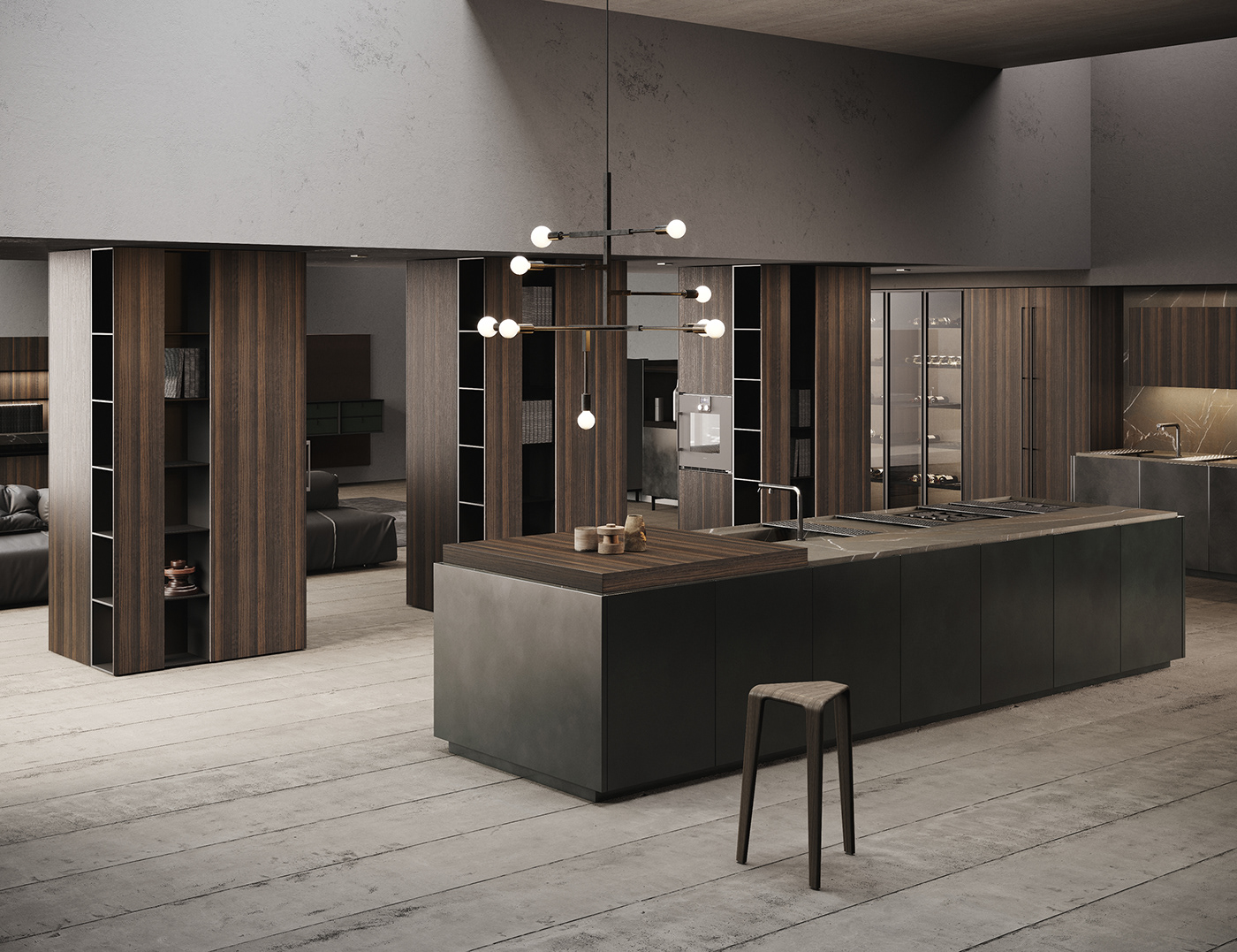 design kitchen matic realistic Render rendering