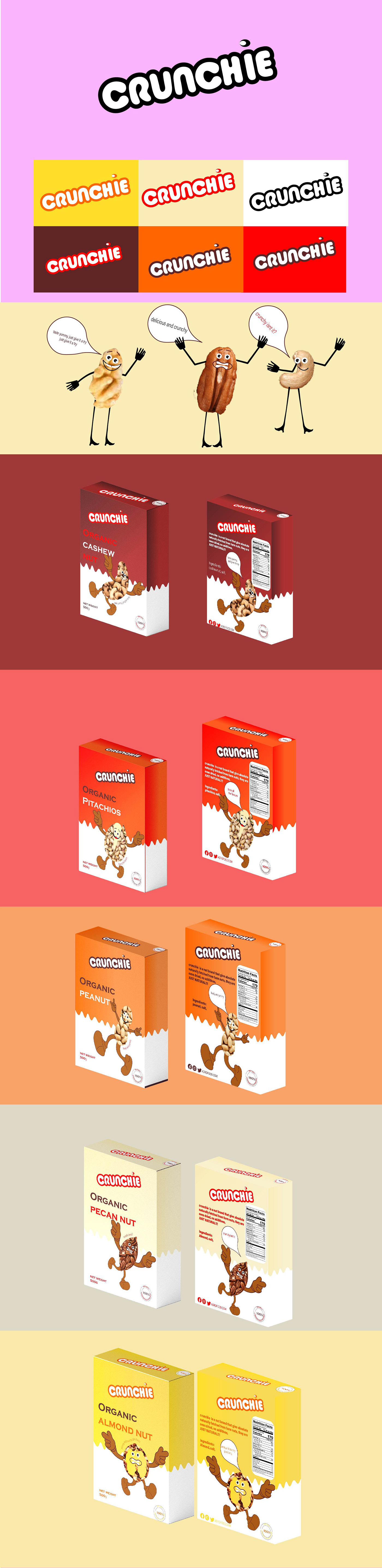 adobe illustrator Crunchie design logo package packaging design packagingdesign visual identity