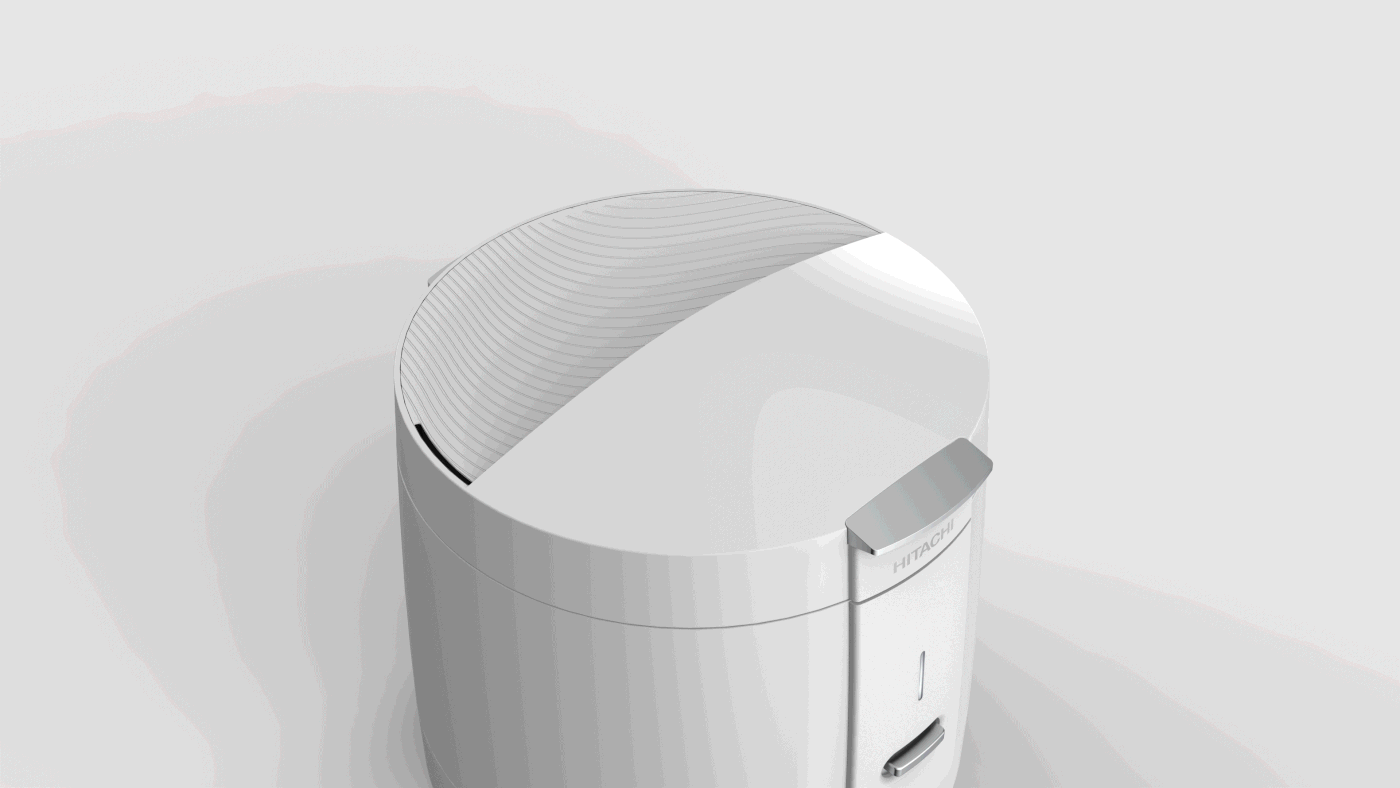 industrial design portfolio product industrial design  rice cooker simple minimalist Render 3d modeling