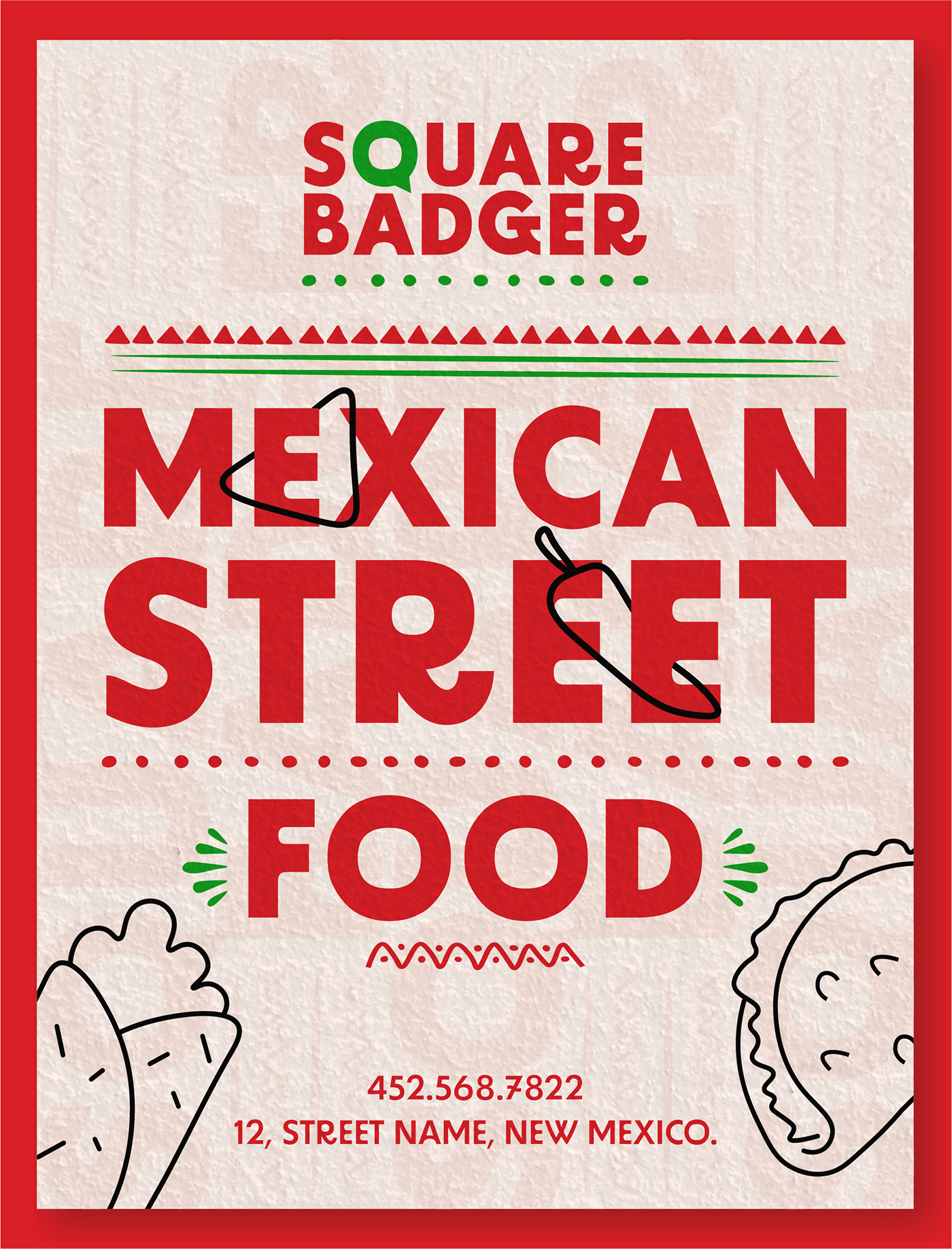 ILLUSTRATION  Food  Mexican Food restaurant visual identity Advertising  poster Poster Design Graphic Designer food poster