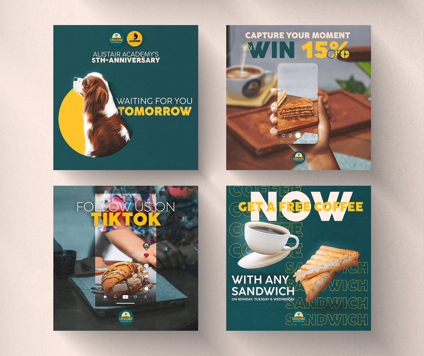 design Social media post marketing   Advertising  ads bakery Project campaign art direction  caferestaurante