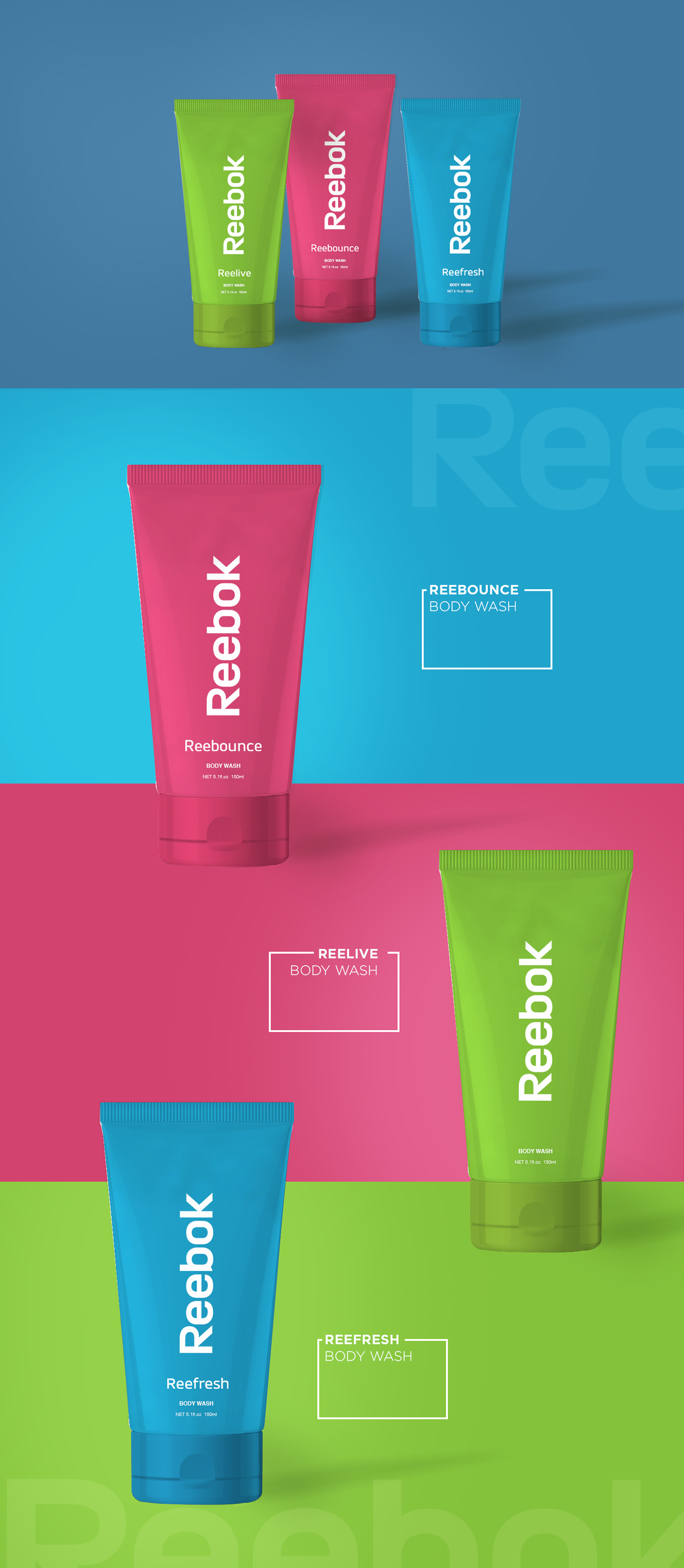 Reebok personal care  deo Product graphics DEO