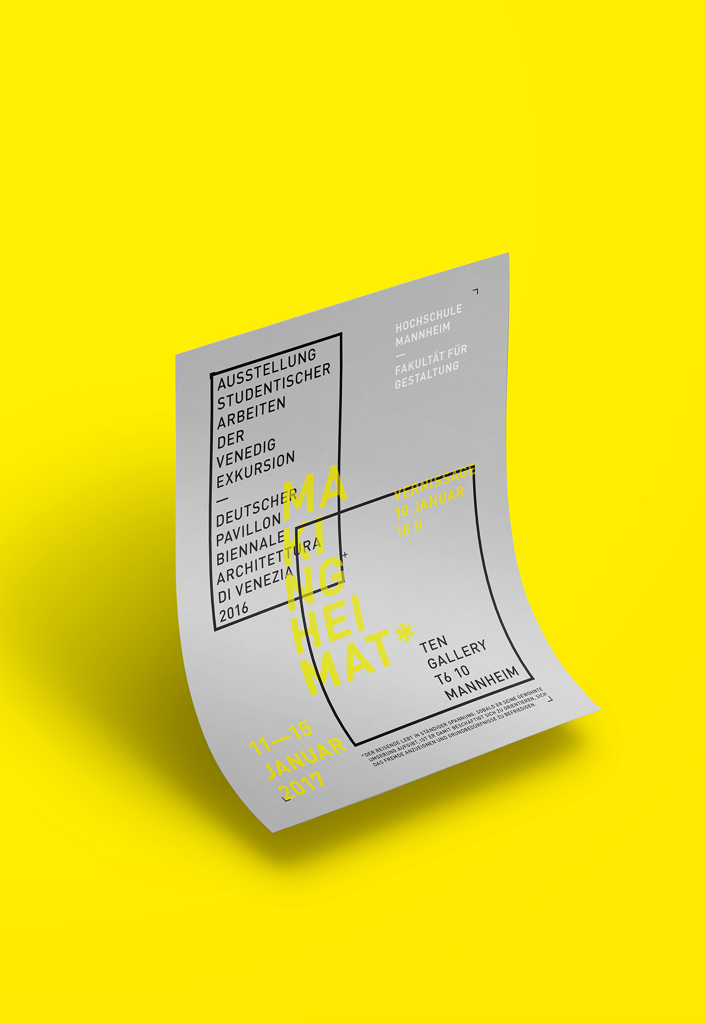 makingheimat Exhibition  poster din print teamproject biennaledivenezia typography   printdesign