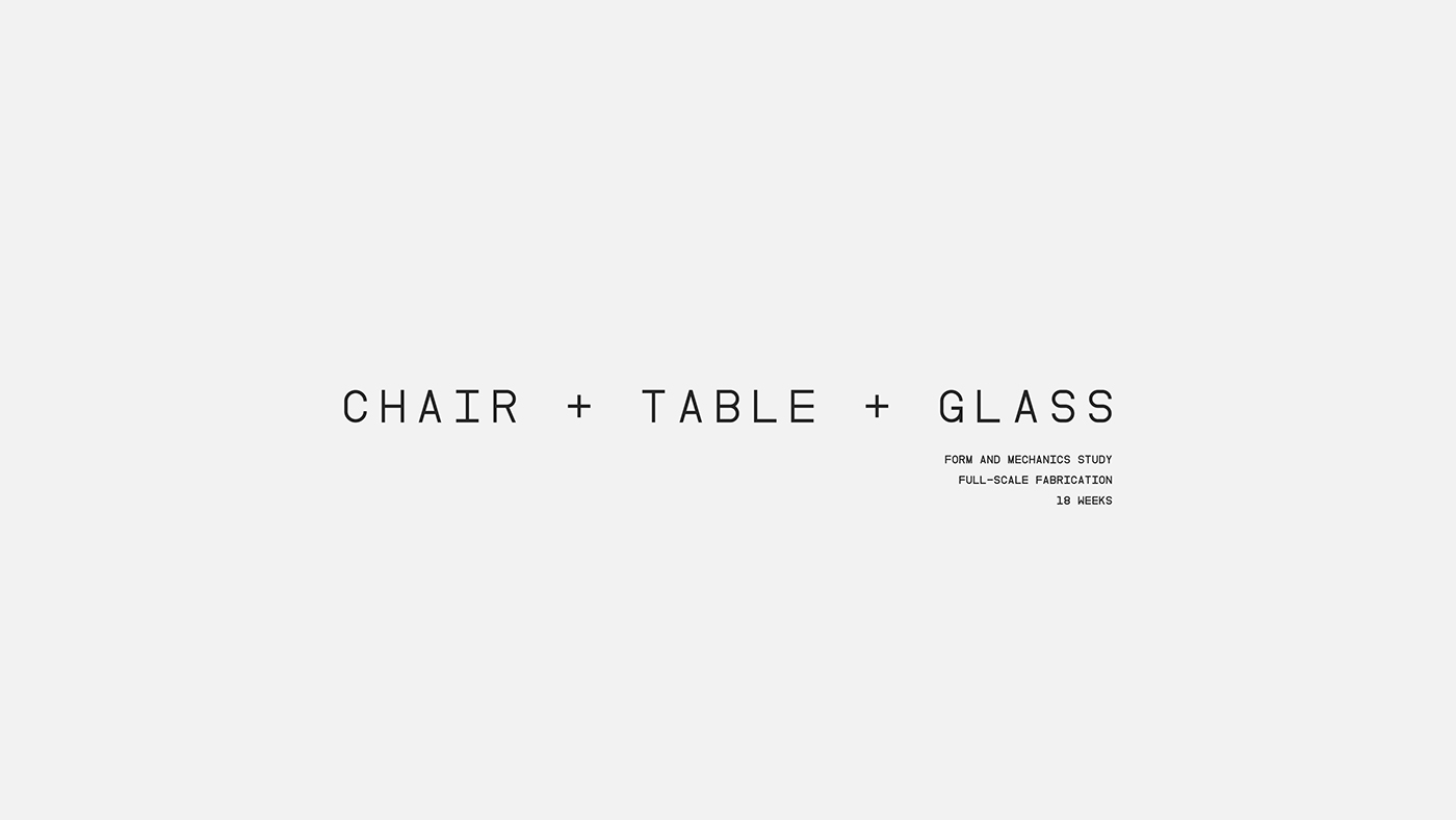 Adobe Portfolio furniture chair table wineglass glass drinking aluminum wood japanese fabrication