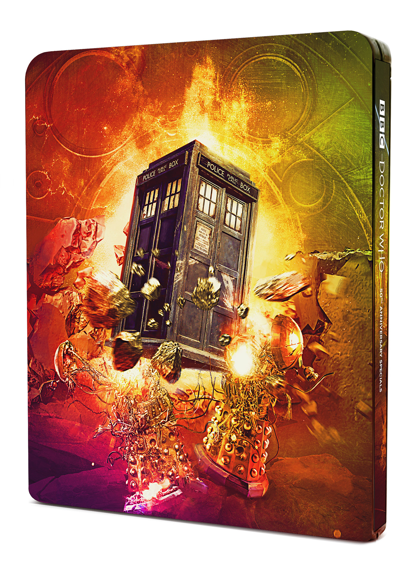 composition Digital Artwork digital painting Doctor Who packaging design retouching  steelbook
