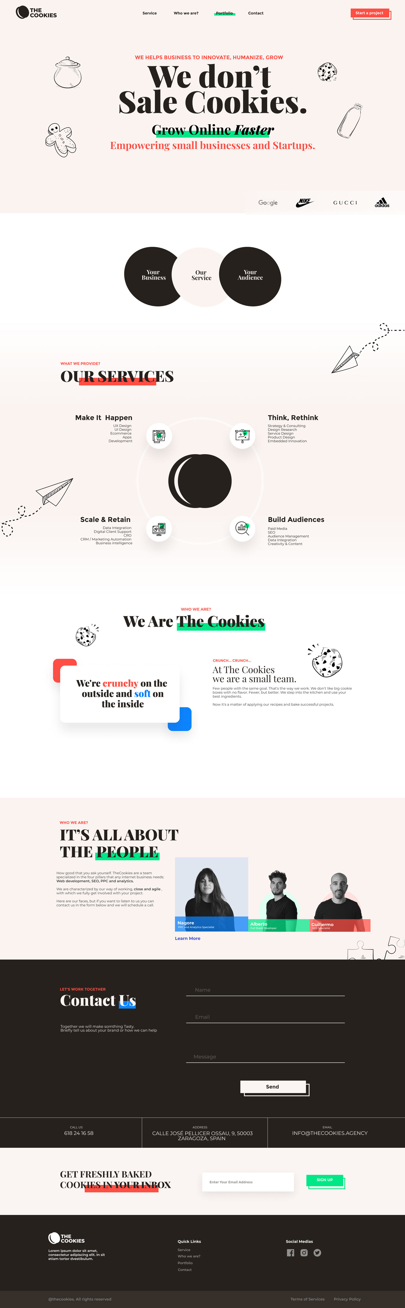agency cookies Logo Design logo designer SEO SMO spain ui design user interface Website podcast