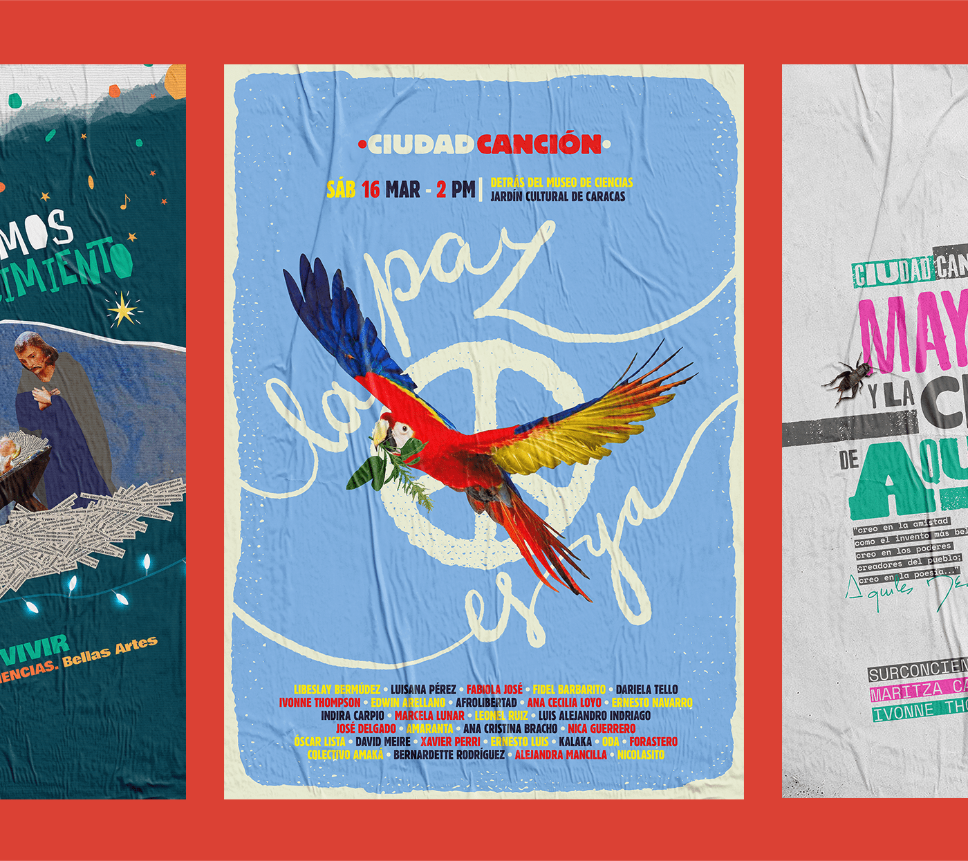 poster design caracas collage music ciudad city venezuela culture Poetry 