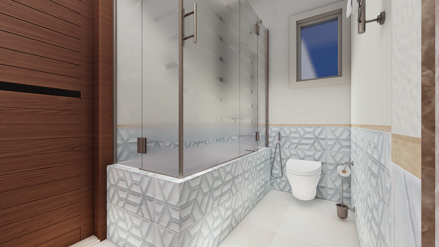 3d design 3d visualizer architect bathroom interior design  interior designer Render rendering toilet visualization