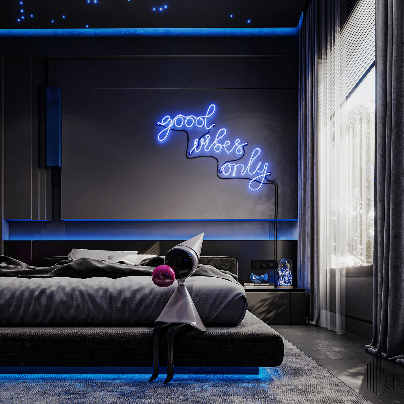 interior design  bedroom design Bedroom interior design Modern Logo modern Render visualization 3ds max corona