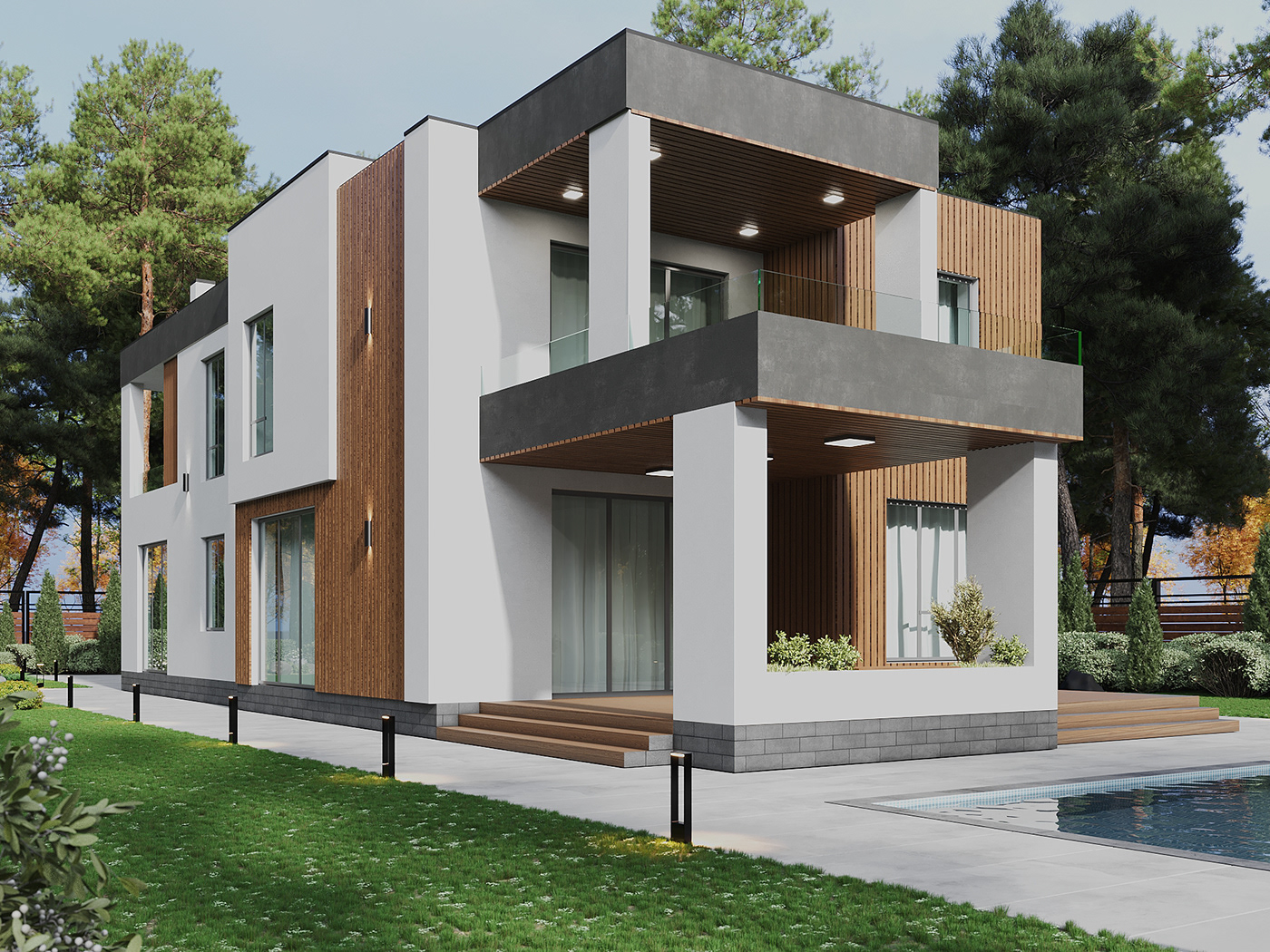 archviz architecture Render visualization 3D 3ds max CGI corona house