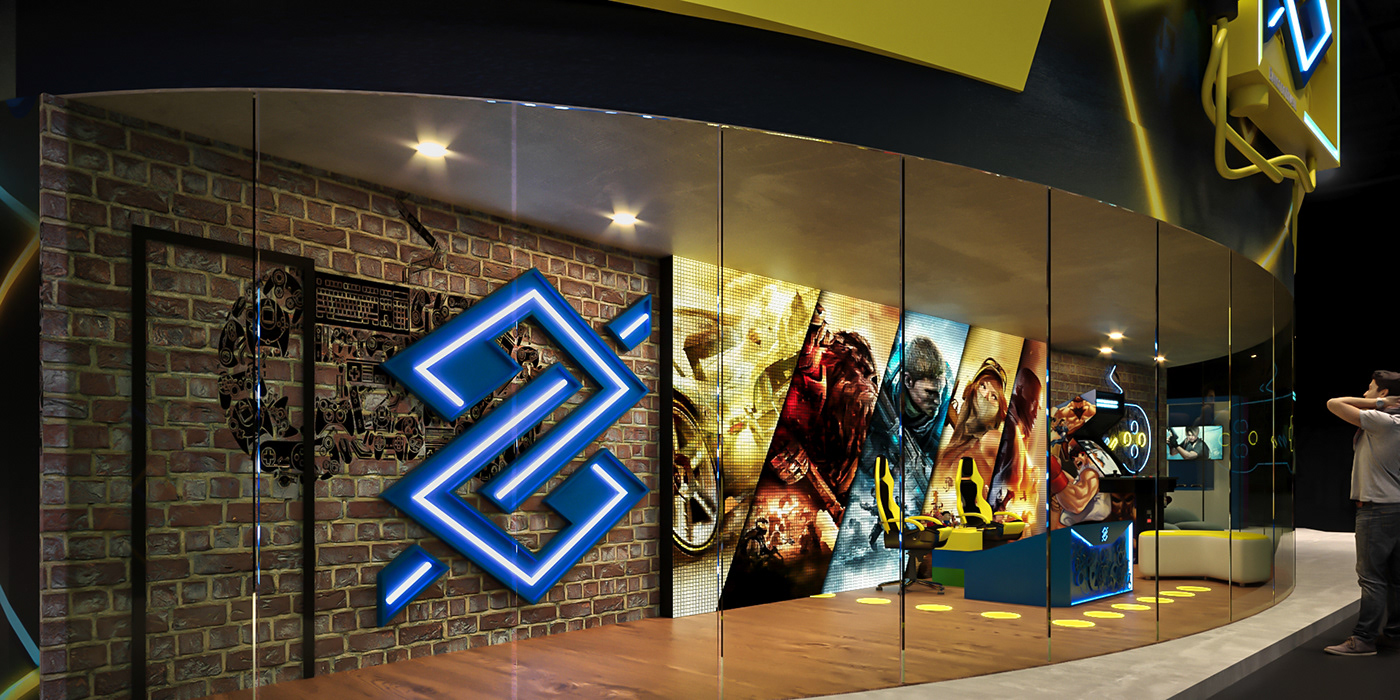 Arquitetura Promocional Banco do Brasil booth E-Sport estande Exhibition Design  Fair Gamer Stand star wars