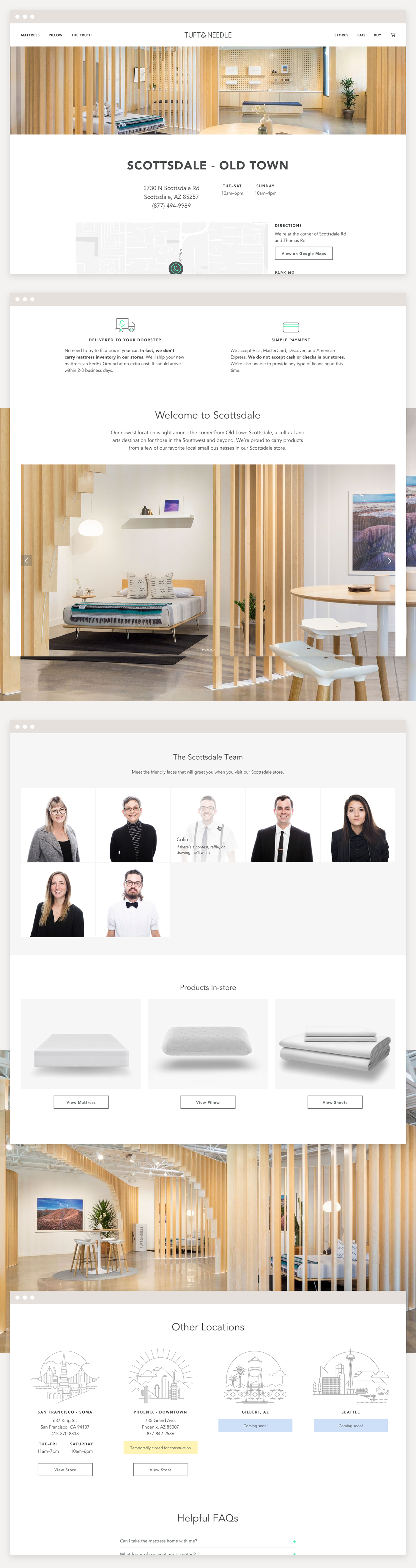 Website Minisite Onepager Fashion  Ecommerce marketing   mattress Retail