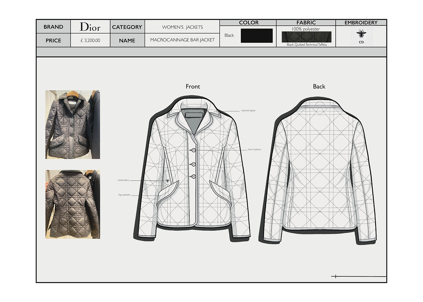fashion design technical drawing