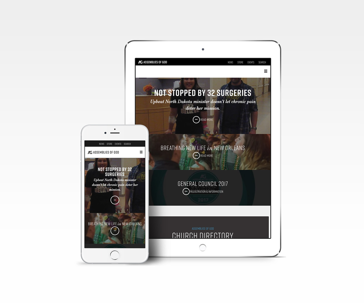 assemblies of god Responsive Design non-profit