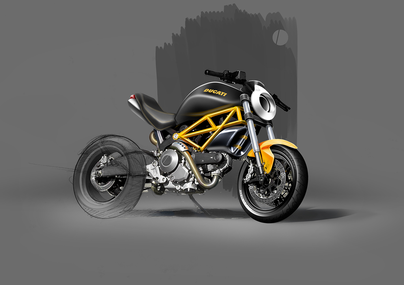 Ducati monoposto design sketch