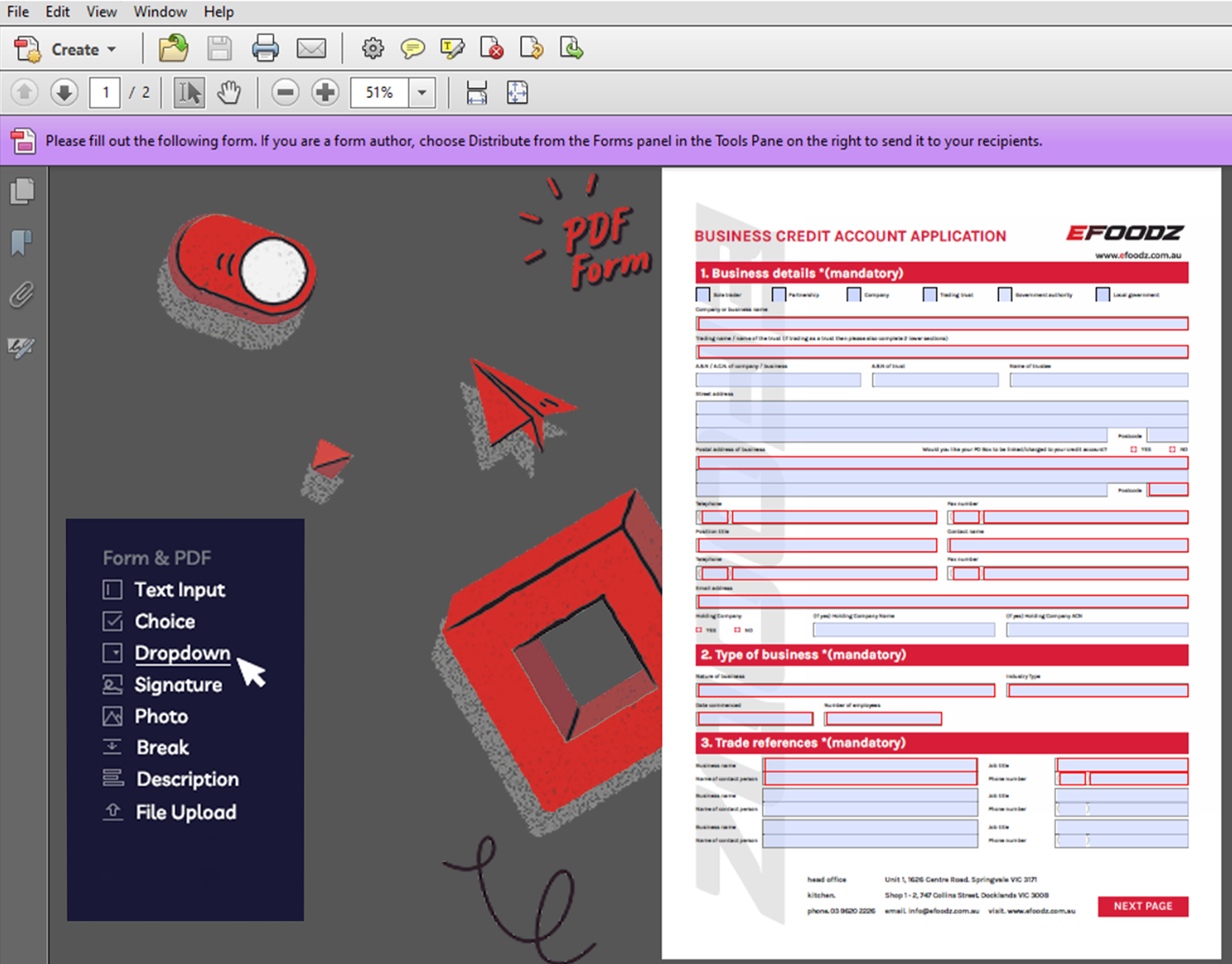 photoshop Illustrator acrobat adobe pdf PDF design Form Fillable Fillable PDF fillable form