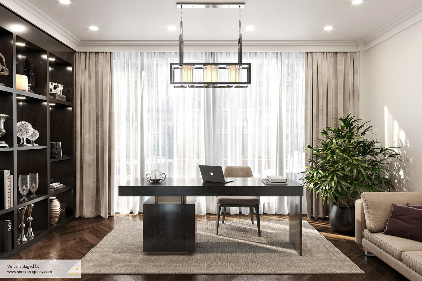 Digital Staging home office home staging Interior interior design  Office spottlessagency staging virtual virtual staging