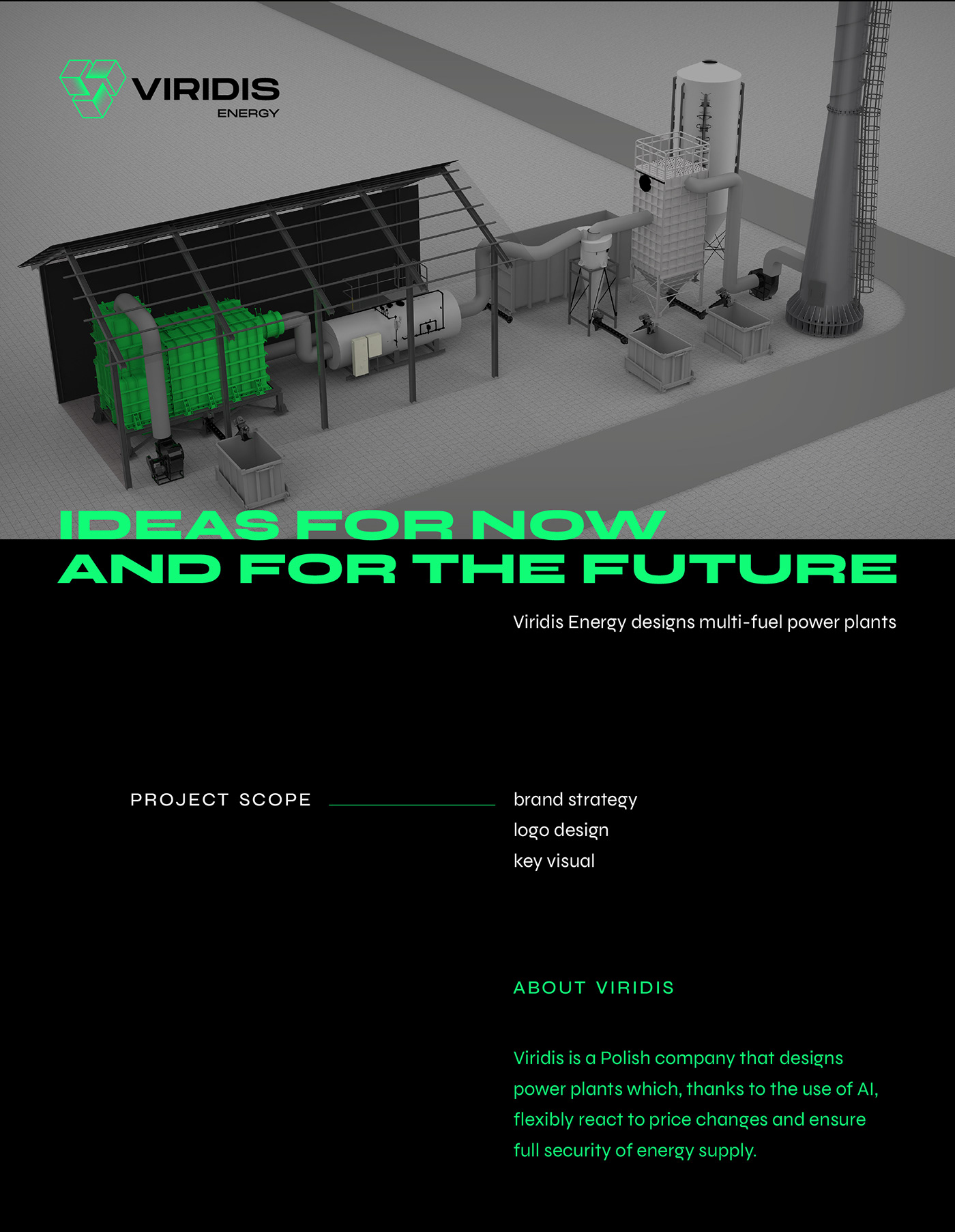 ai energy future green hi-tech innovation key visual power plant Technology visual strategy